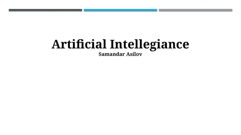 Artificial Intelligence