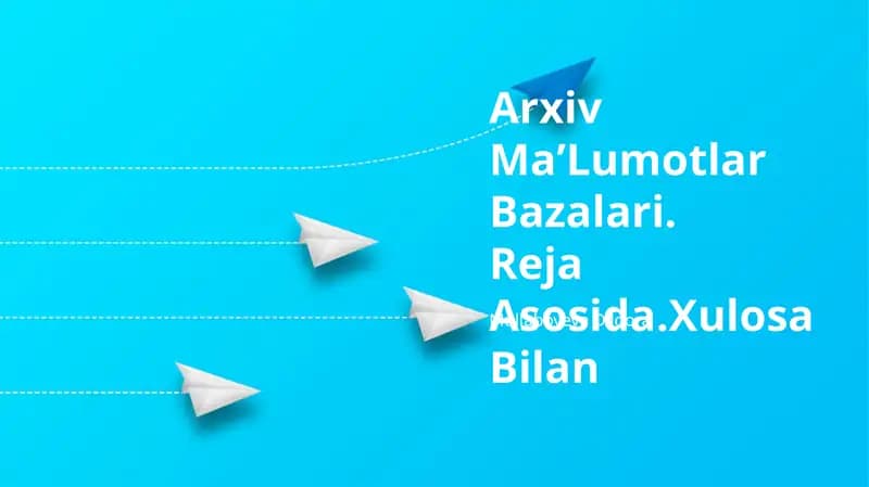 Arxiv MaʼLumotlar Bazalari