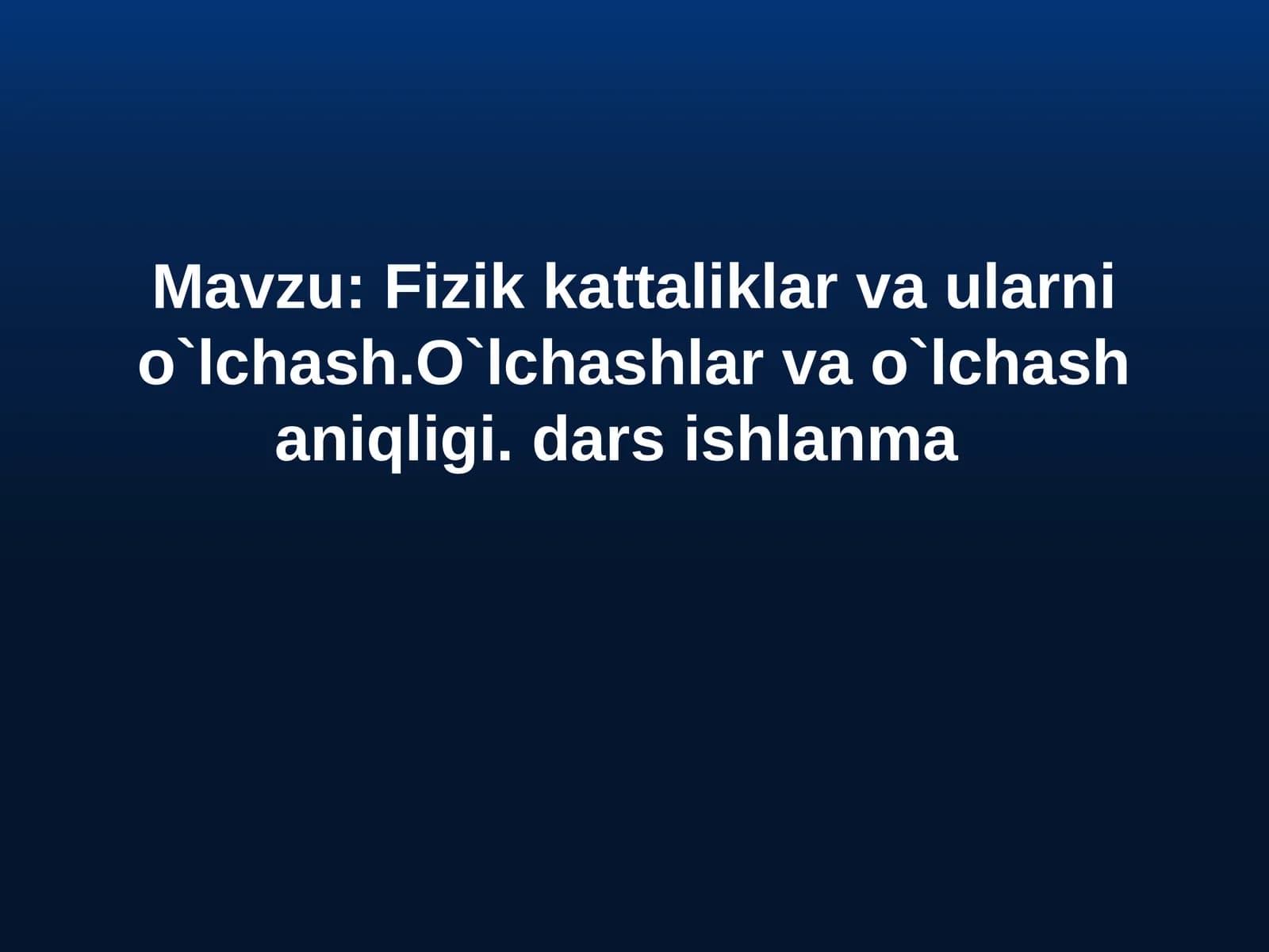 FIZIKA- bu kelajak demakdir