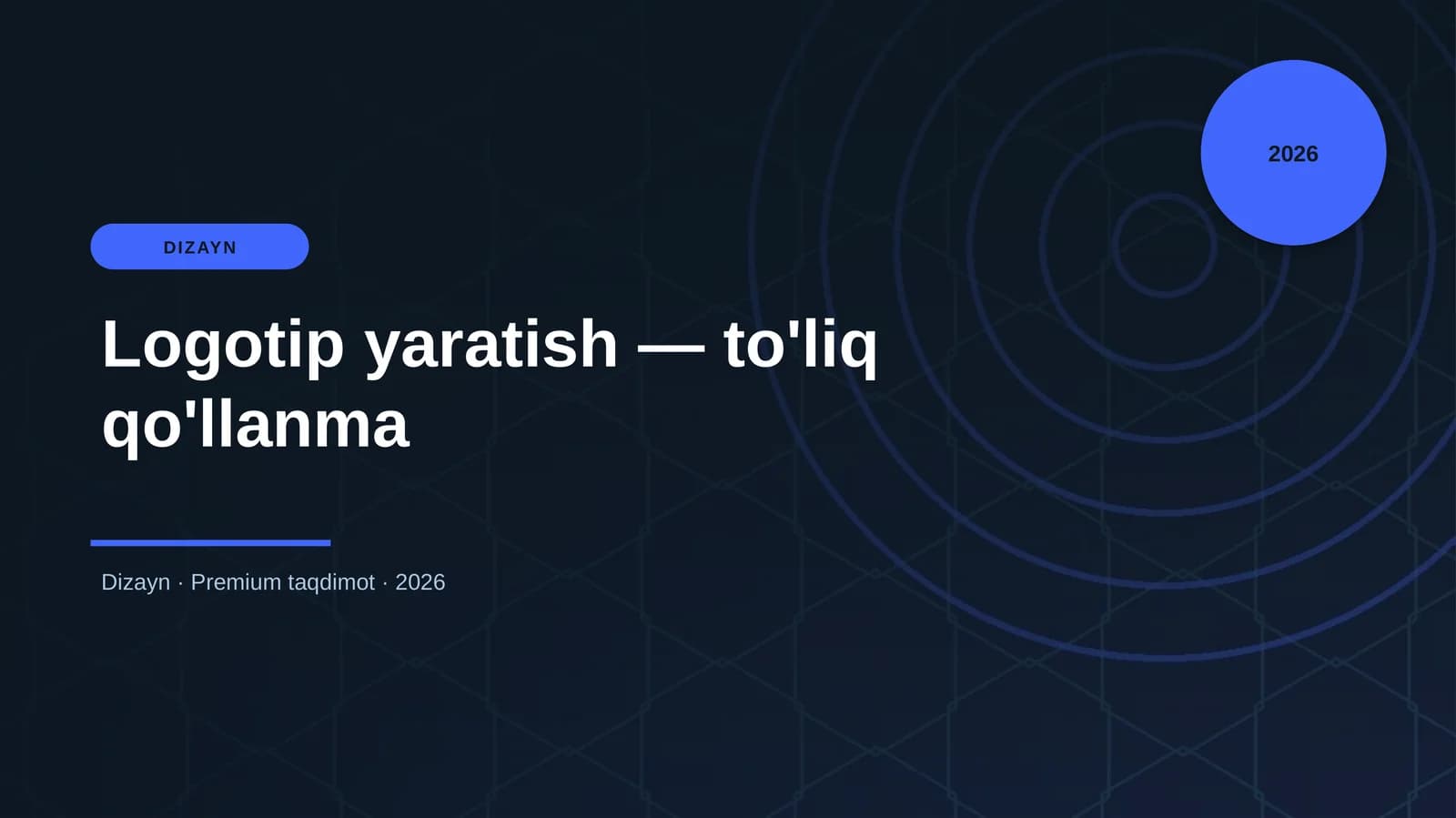 Logotip yaratish — to'liq qo'llanma