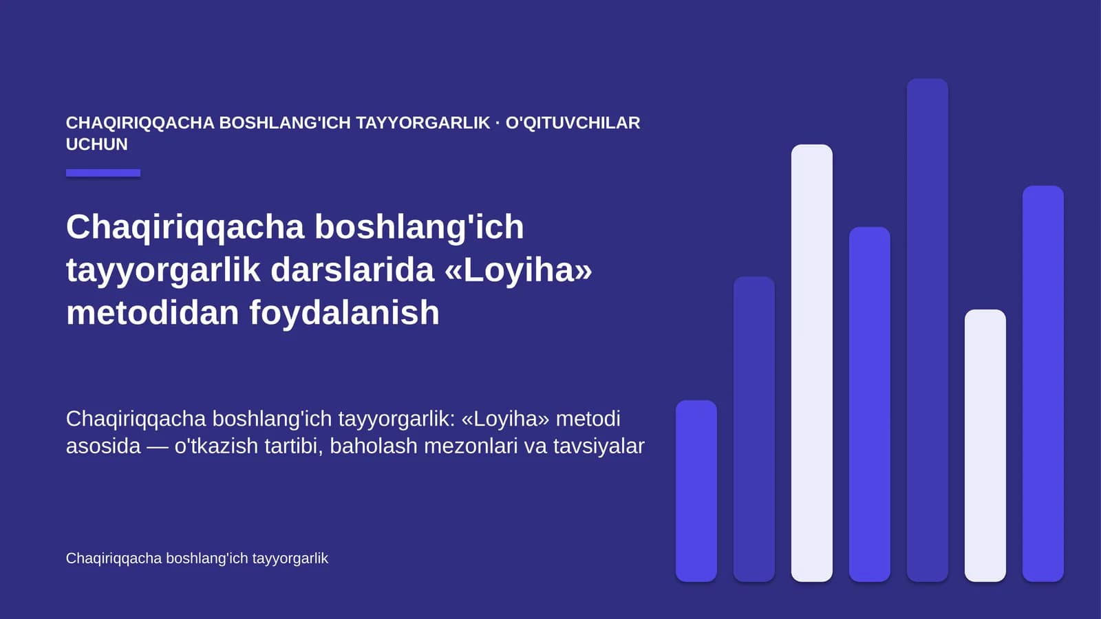 chaqiriqqacha boshlang'ich tayyorgarlik darslarida loyiha metodidan foydalanish 7148