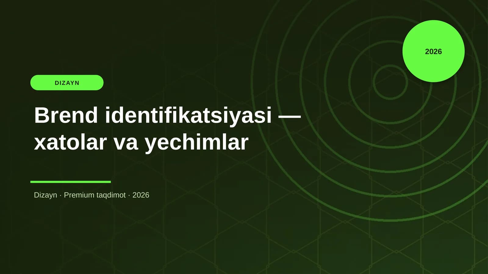 Brend identifikatsiyasi — xatolar va yechimlar