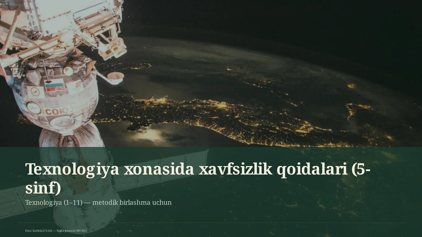 Texnologiya xonasida xavfsizlik qoidalari (5-sinf)