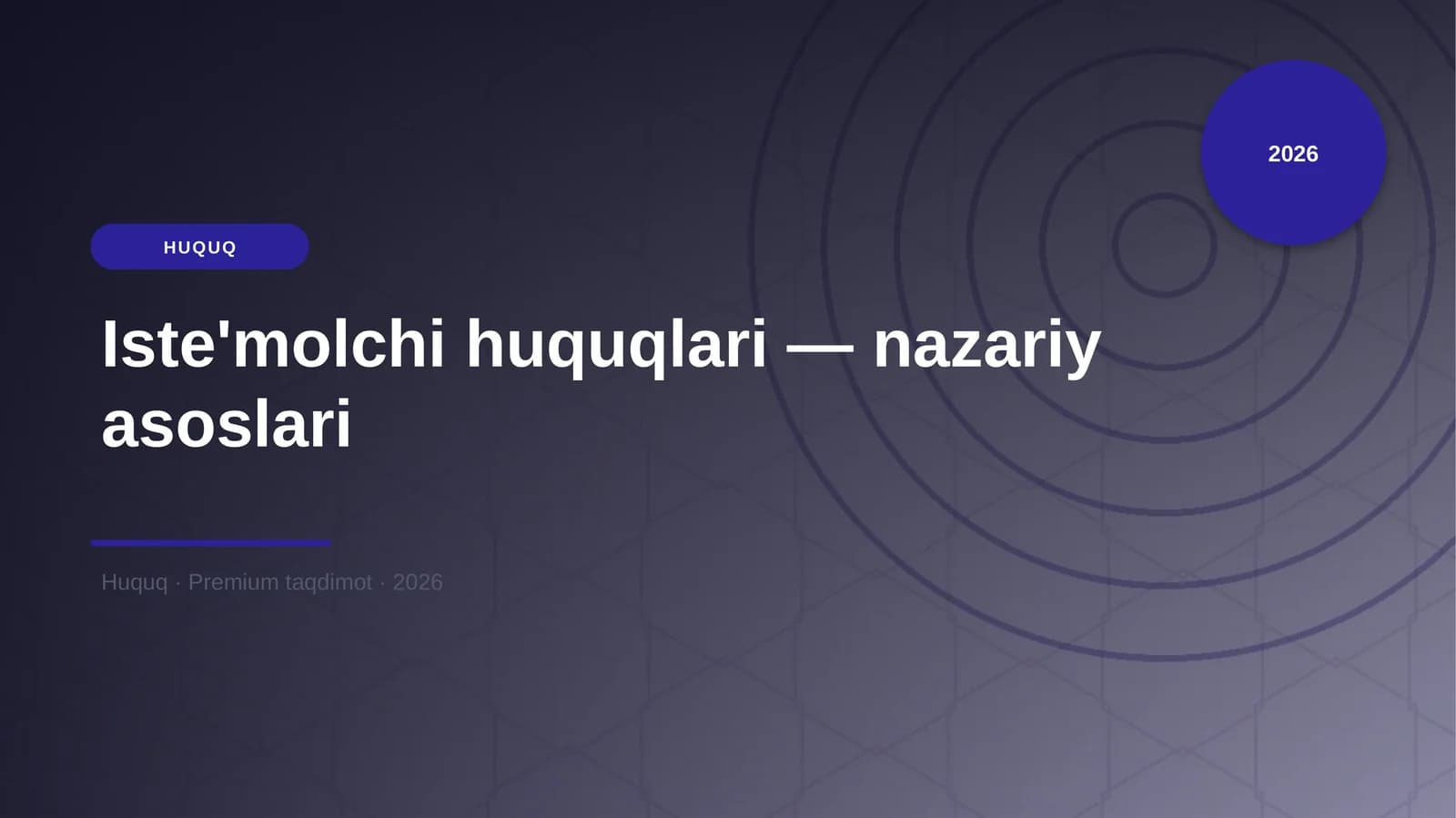 Iste'molchi huquqlari — nazariy asoslari