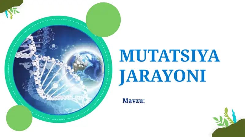 Mutatsiya jarayoni