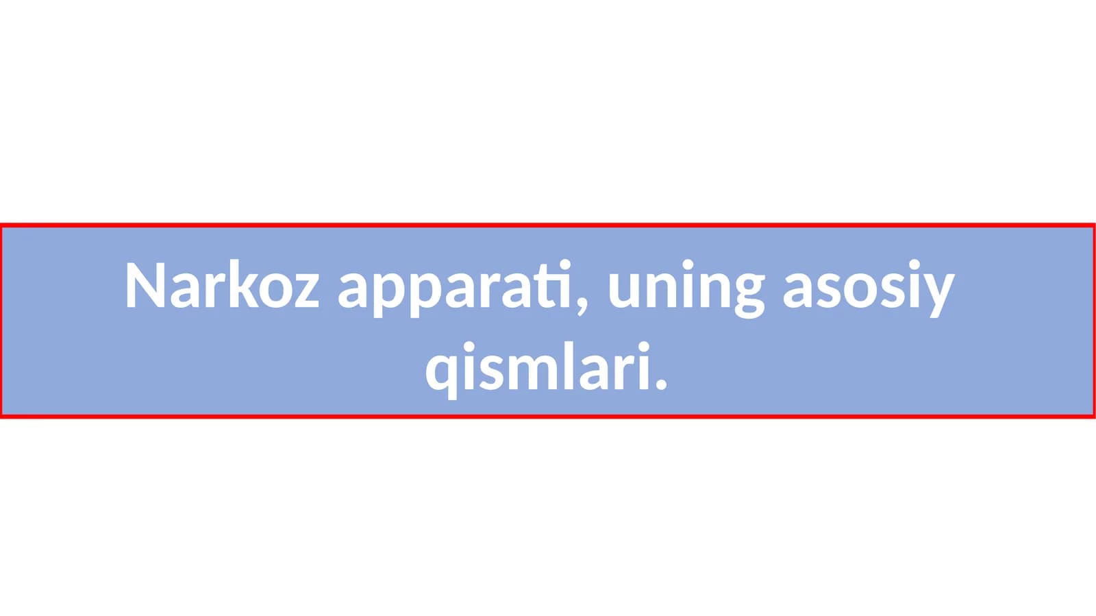 Narkoz apparati