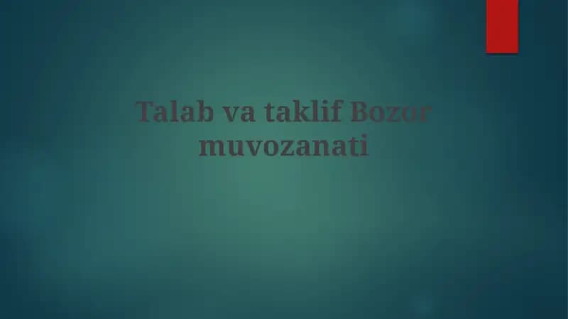 Bozor muvozanati