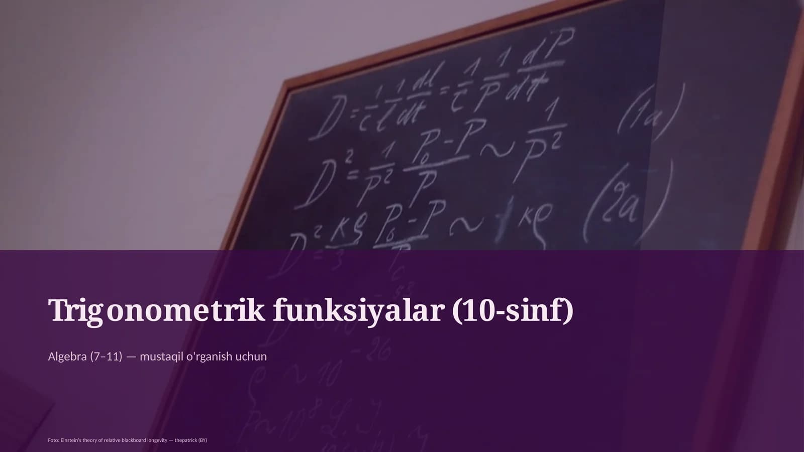 Trigonometrik funksiyalar (10-sinf)