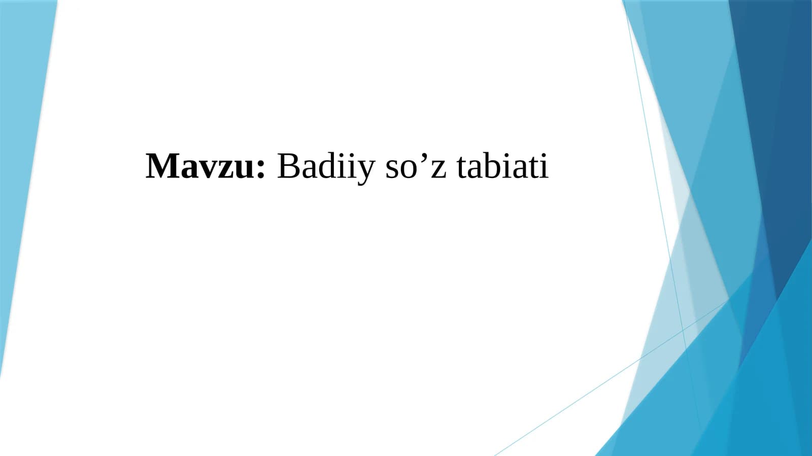 Badiiy so’z tabiati
