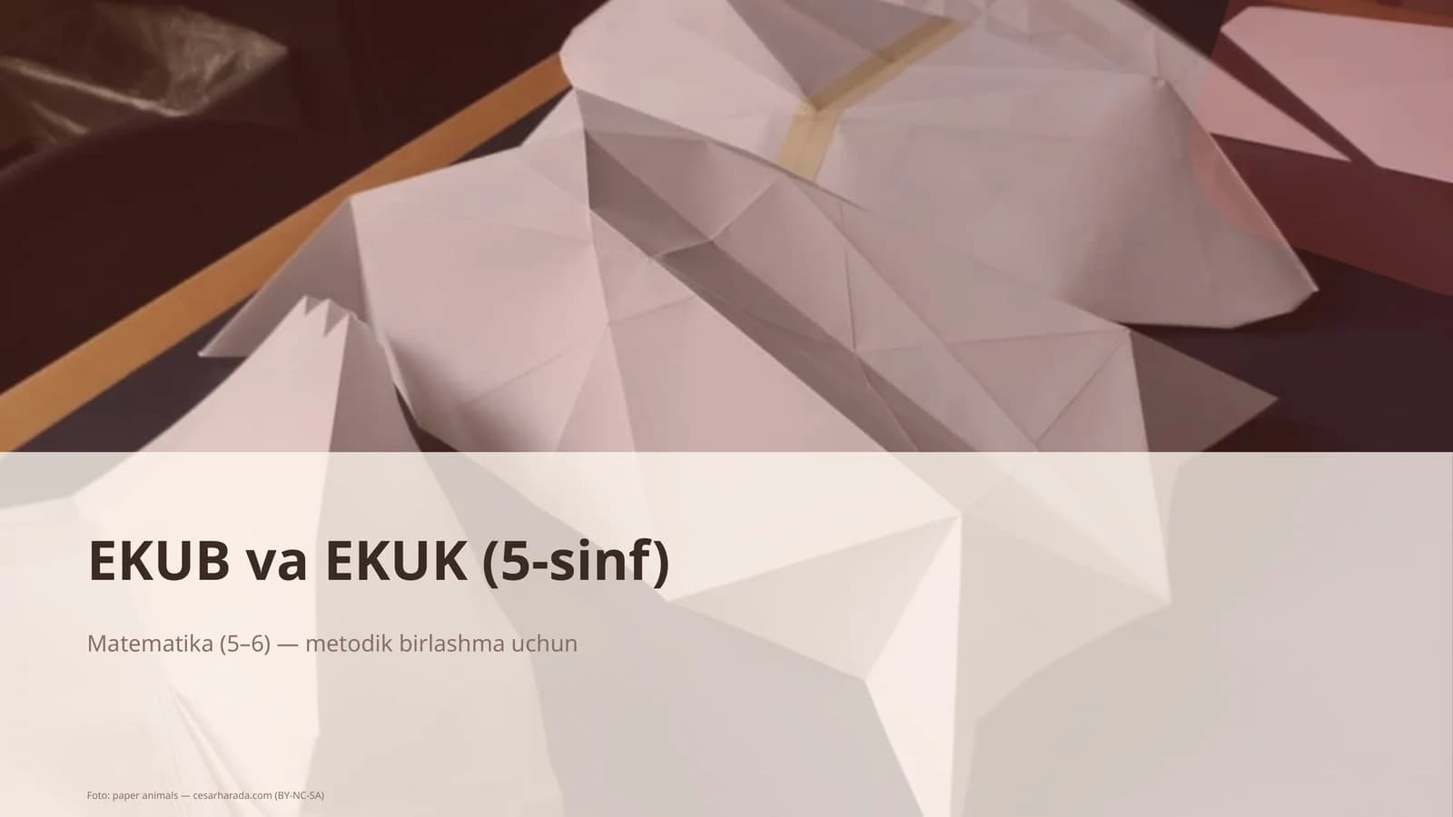 EKUB va EKUK (5-sinf)