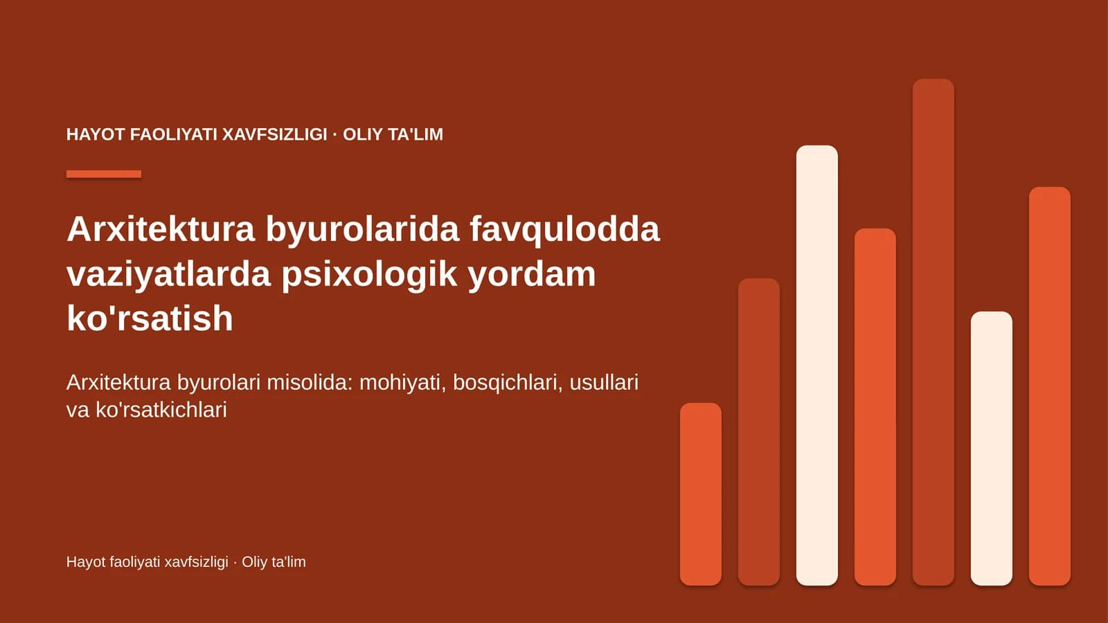 Favqulodda vaziyatlarda psixologik yordam ko'rsatish