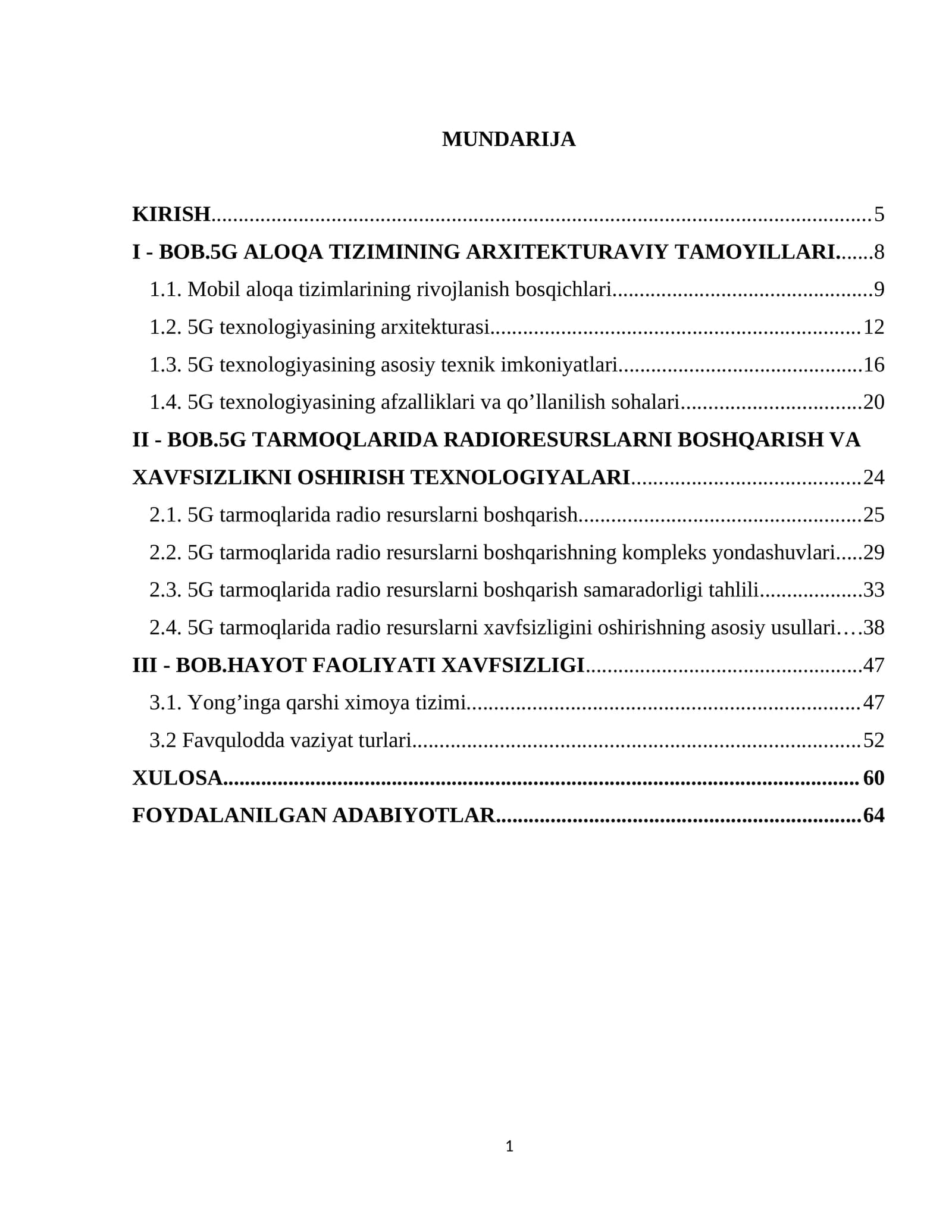 5G texnologiyalar