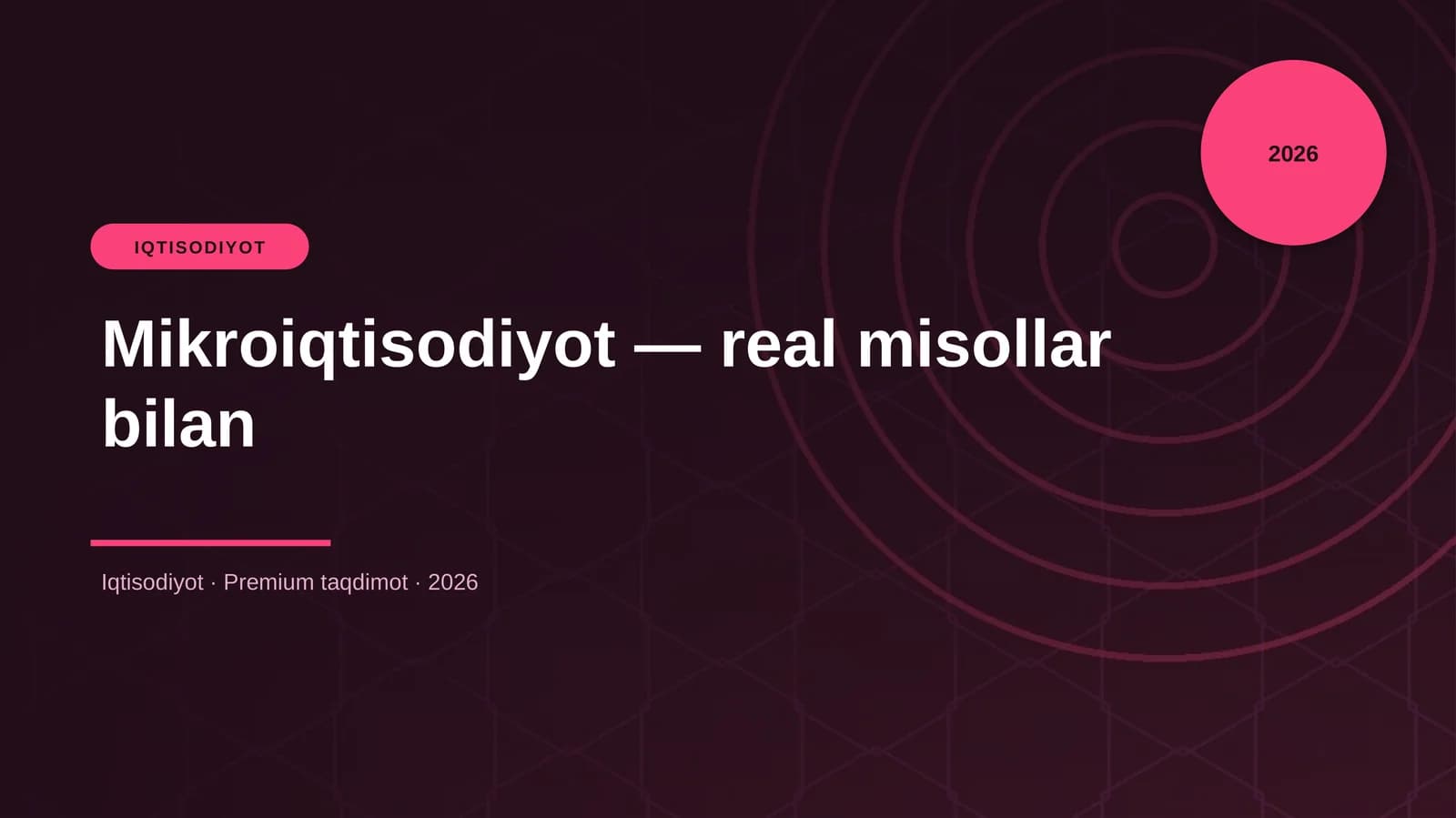 Mikroiqtisodiyot — real misollar bilan