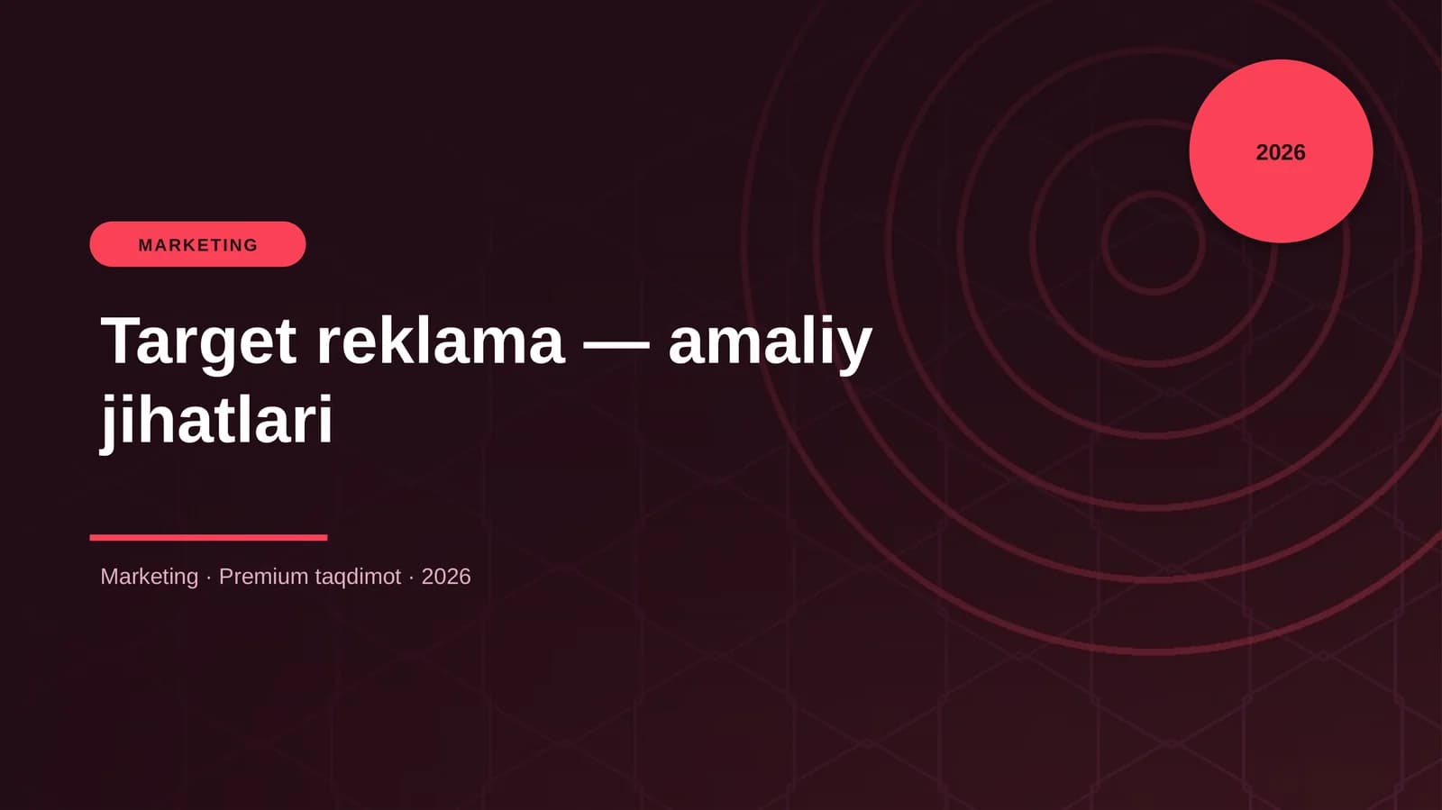 Target reklama — amaliy jihatlari