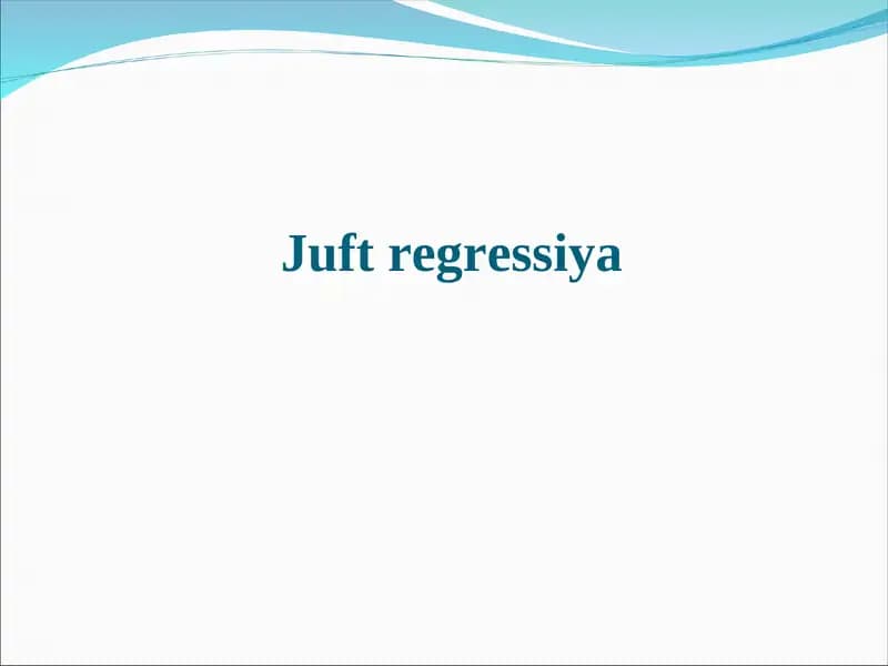 Juft regressiya