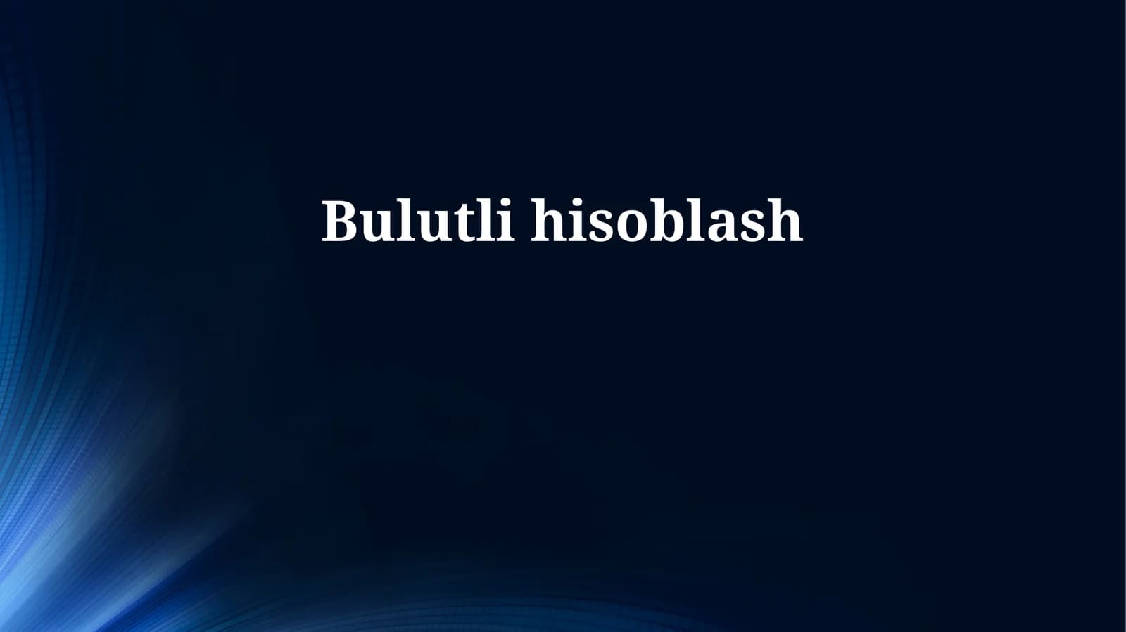 Bulutli Hisoblash