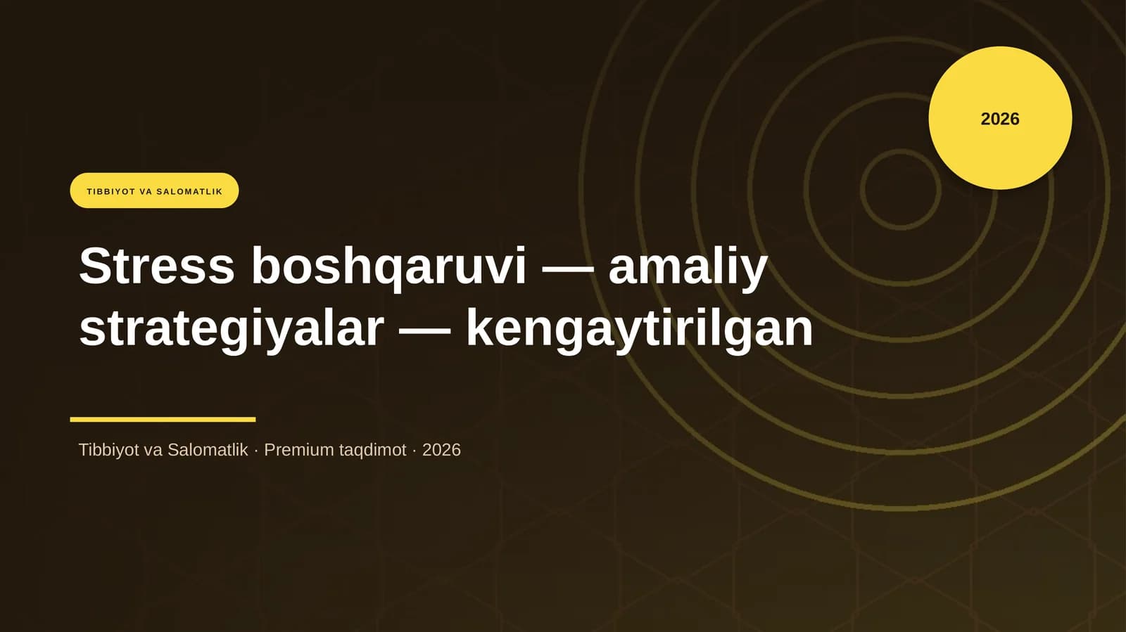 Stress boshqaruvi - amaliy strategiyalar - kengaytir