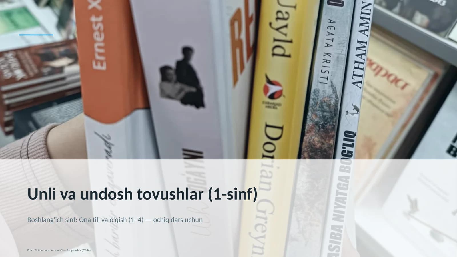 Unli va undosh tovushlar (1-sinf)