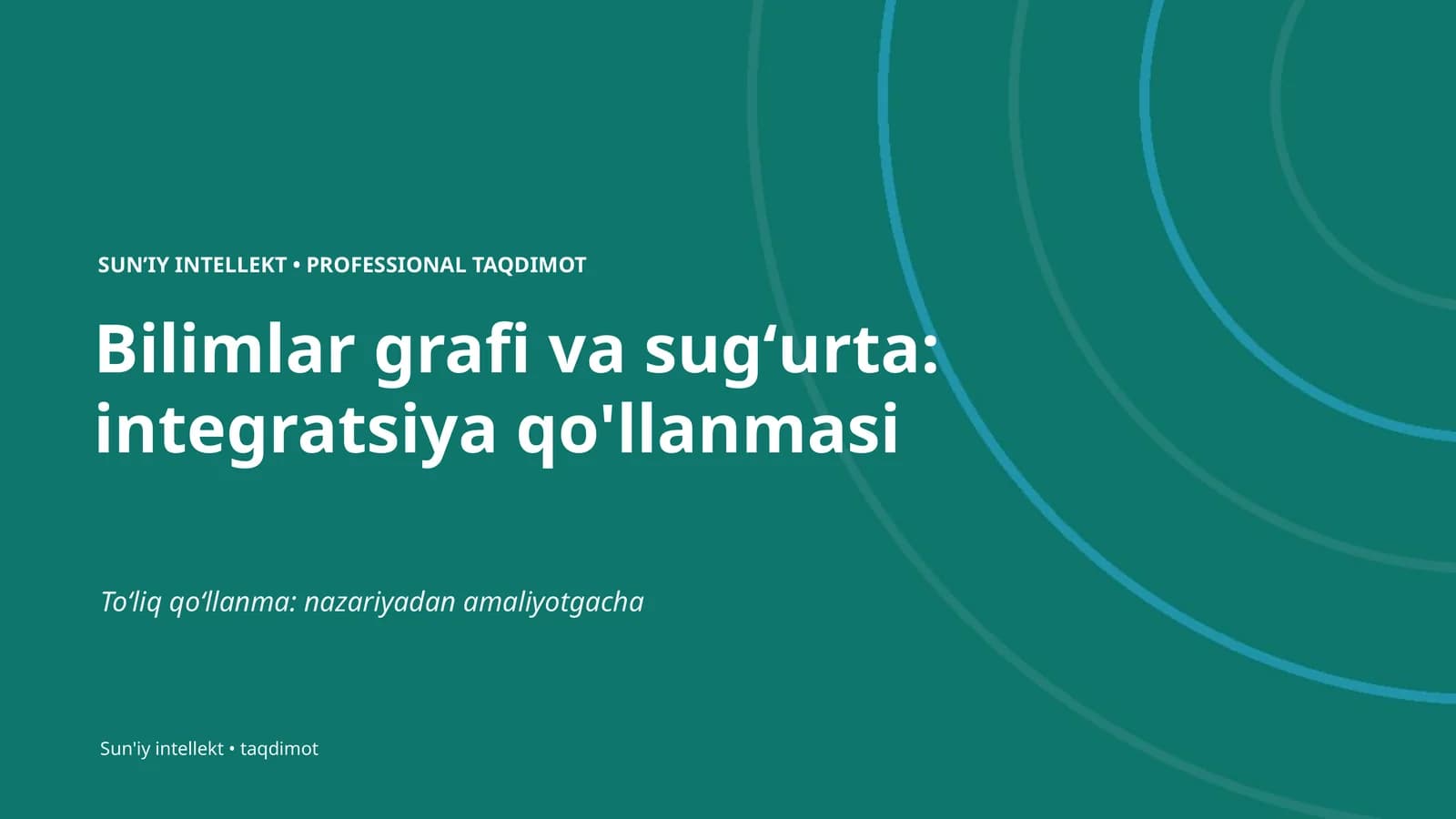 Bilimlar grafi va sugʻurta: integratsiya qo'llanmasi