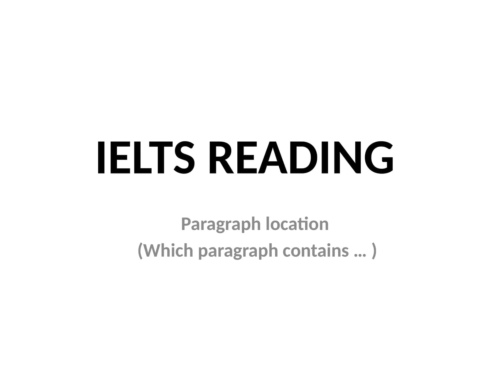 IELTS READING