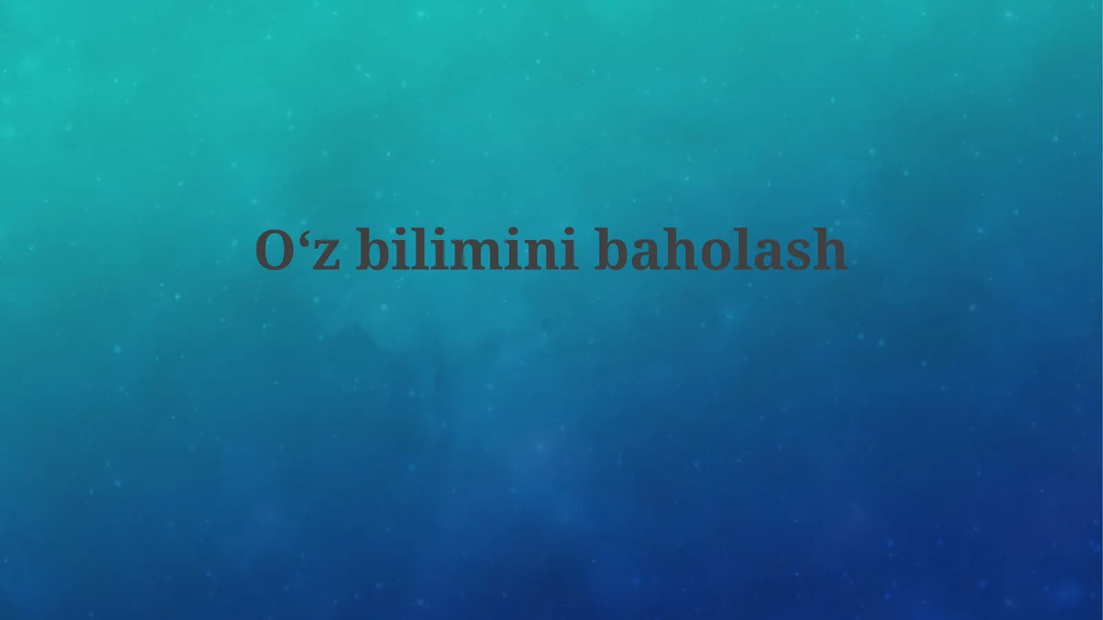 Oʻzbiliminibaholash