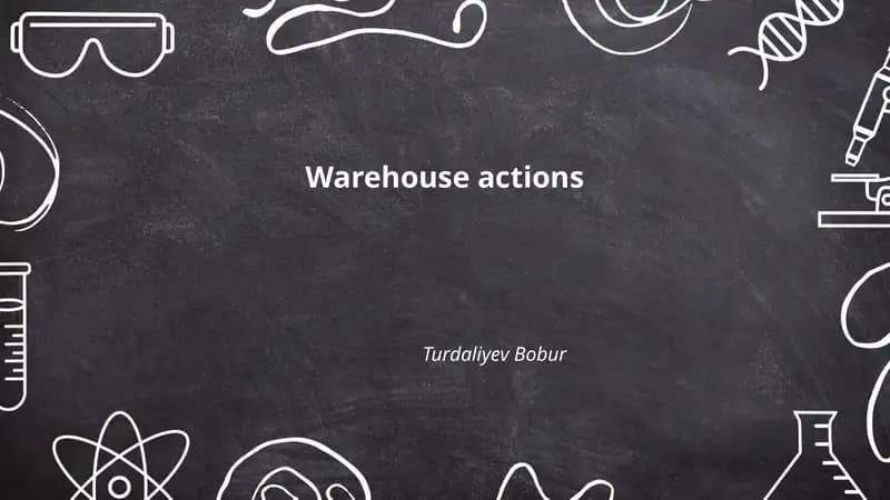 Warehouse Actions