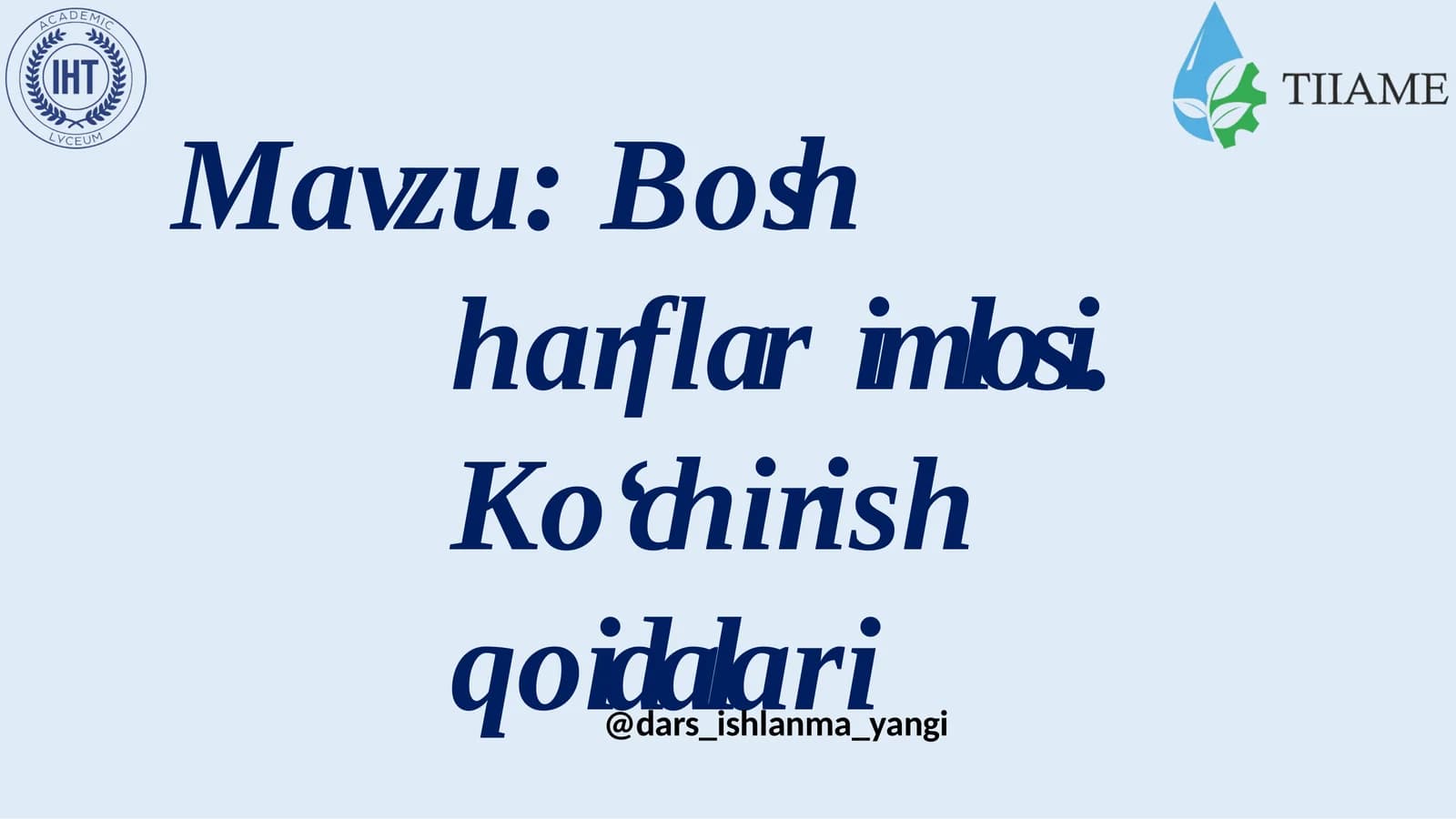 BOSHHARFLARIMLOSI