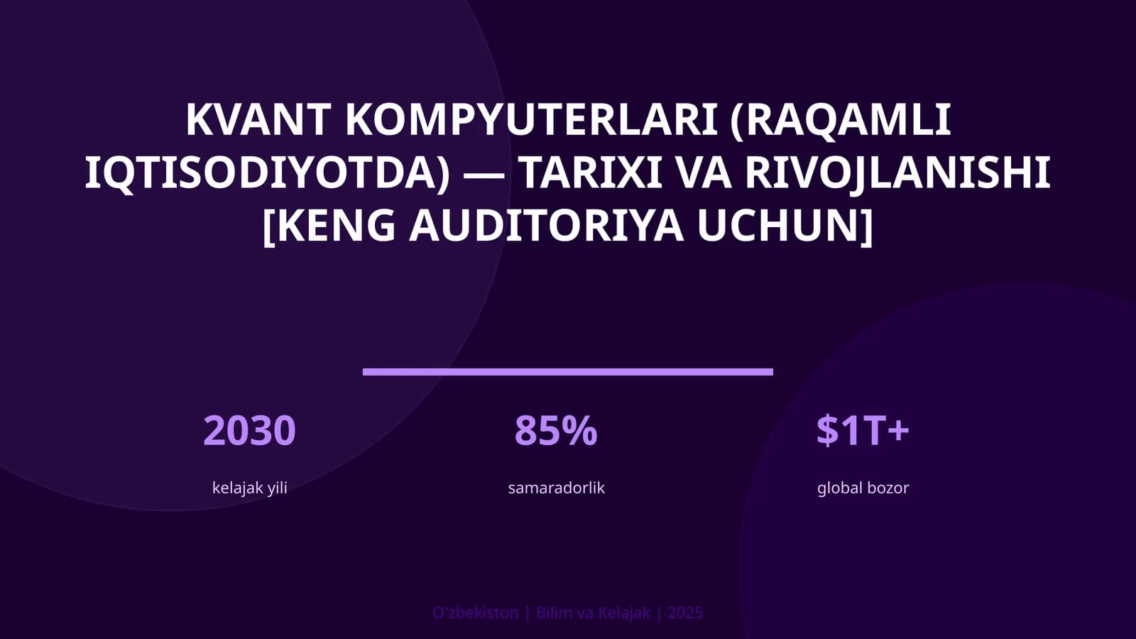 Kvant kompyuterlari (raqamli iqtisodiyotda) — tarixi va rivojlanishi [keng auditoriya uchun]