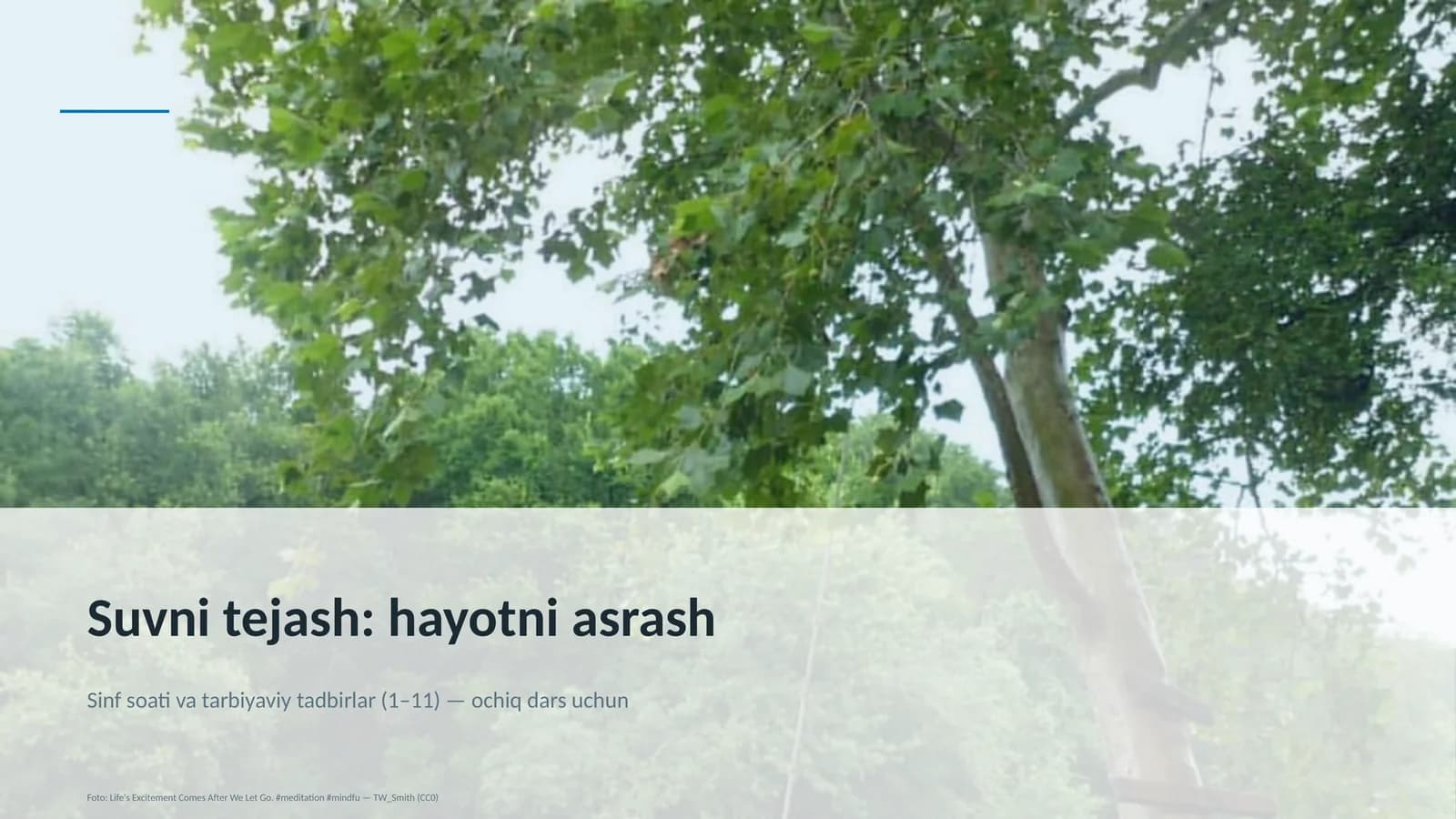 Suvni tejash: hayotni asrash