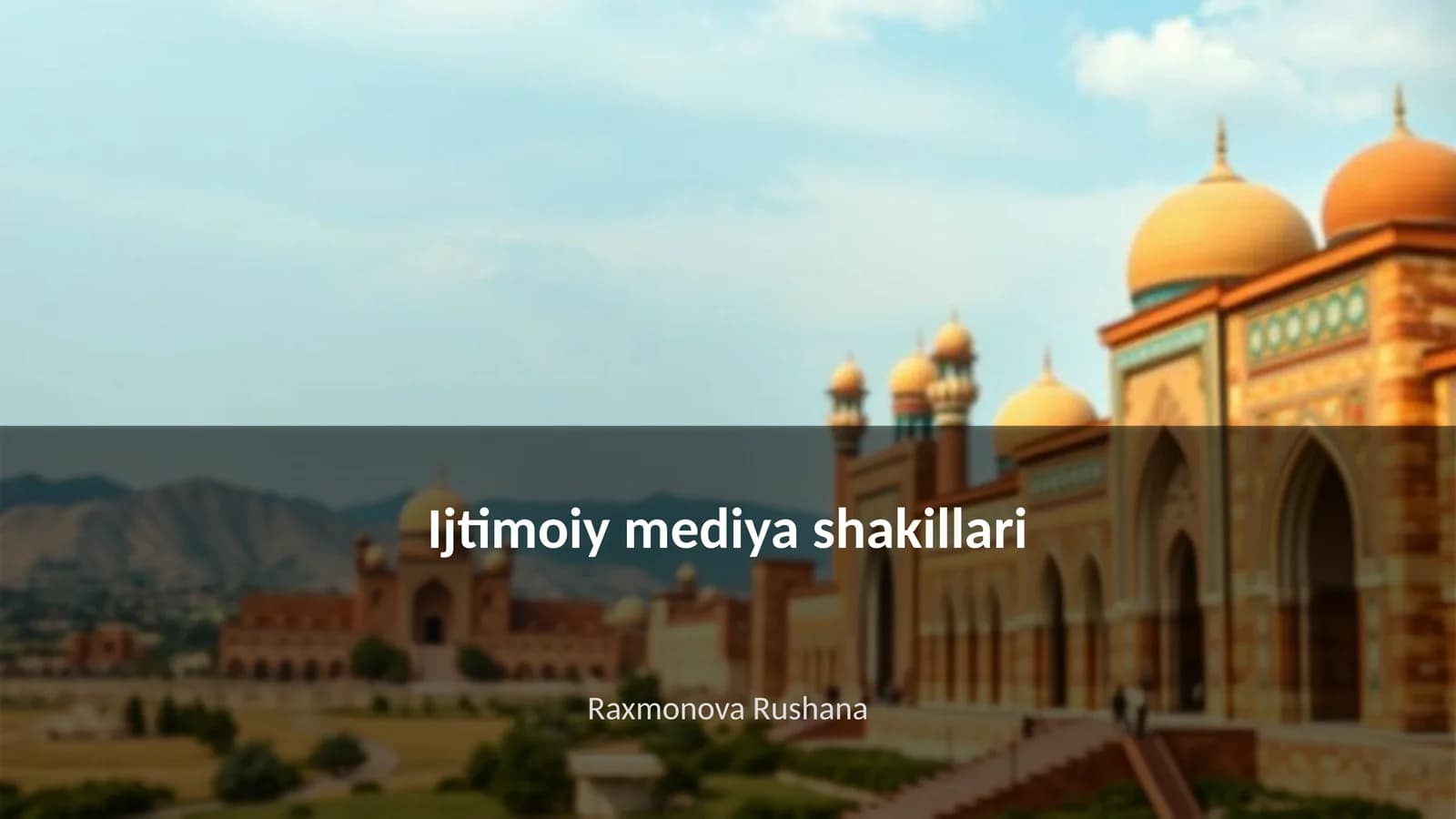 Ijtimoiy mediya shakillari