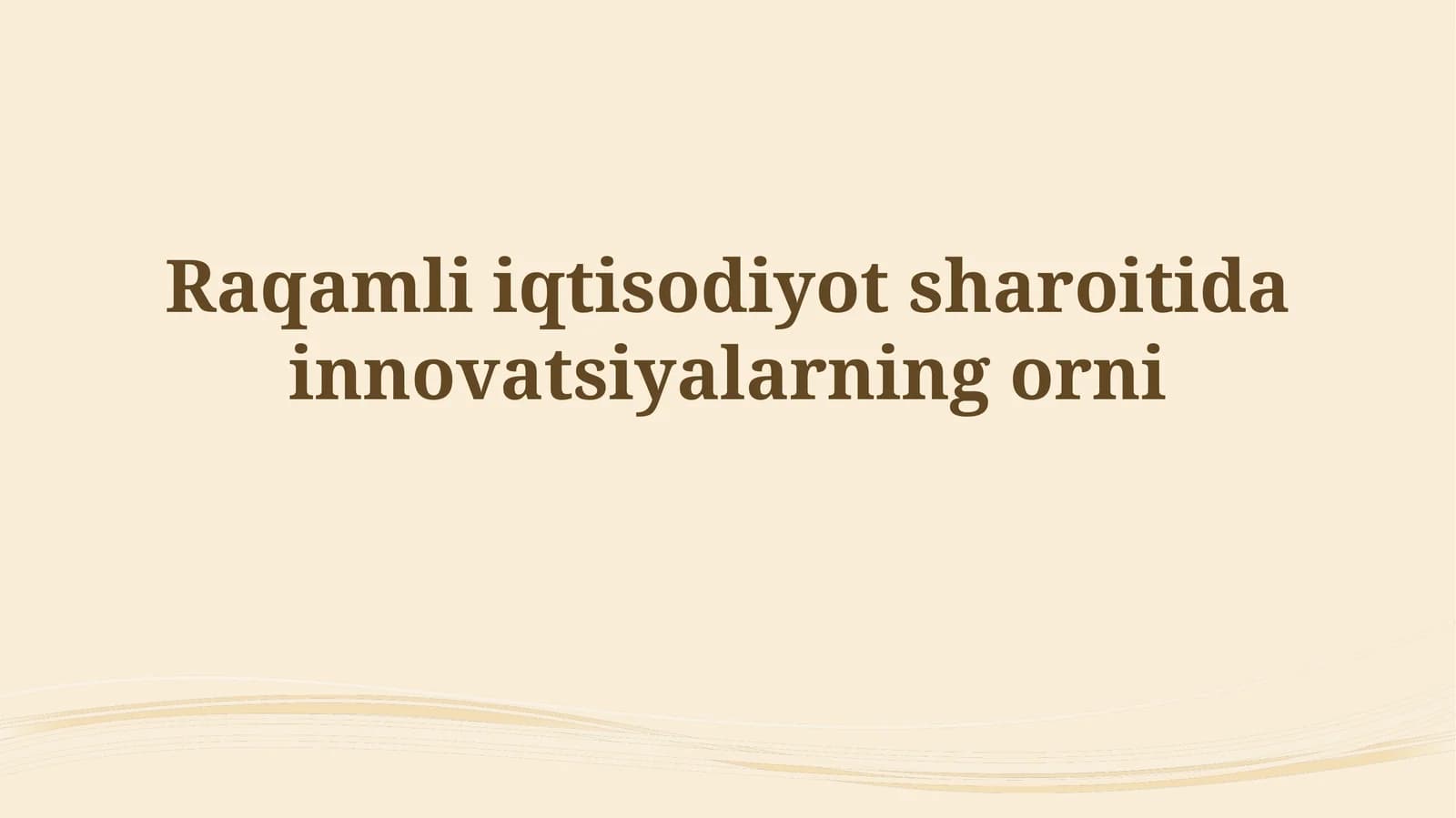 Raqamli iqtisodiyotning ta'rifi va asosiy xususiyatlari