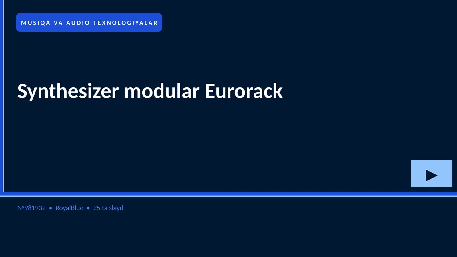 Synthesizer modular Eurorack