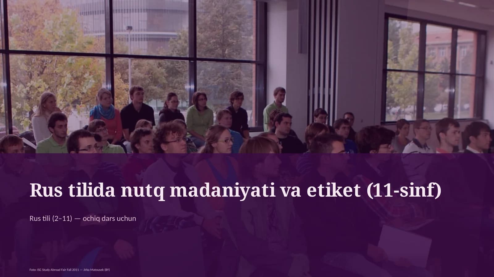 Rus tilida nutq madaniyati va etiket (11-sinf)