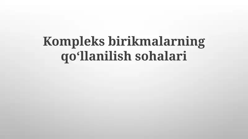 Kompleks birikmalarning tibbiyotda qo'llanilishi