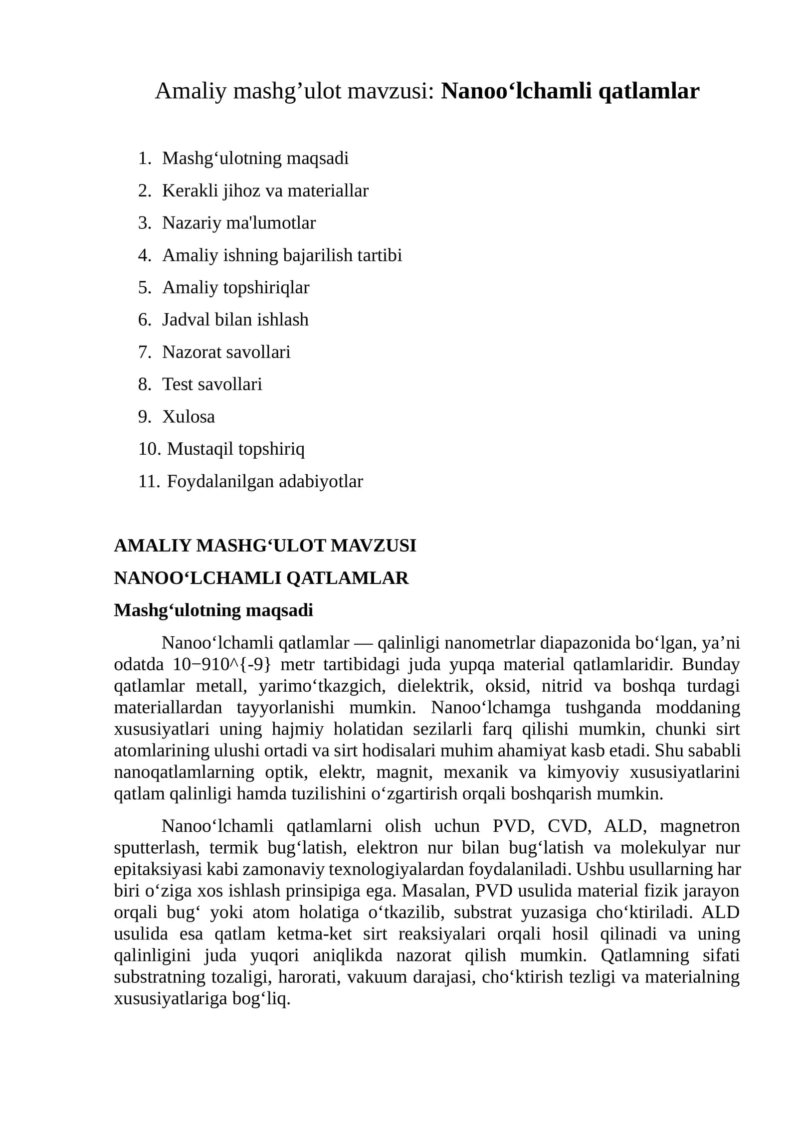 NANOO‘LCHAMLI QATLAMLAR