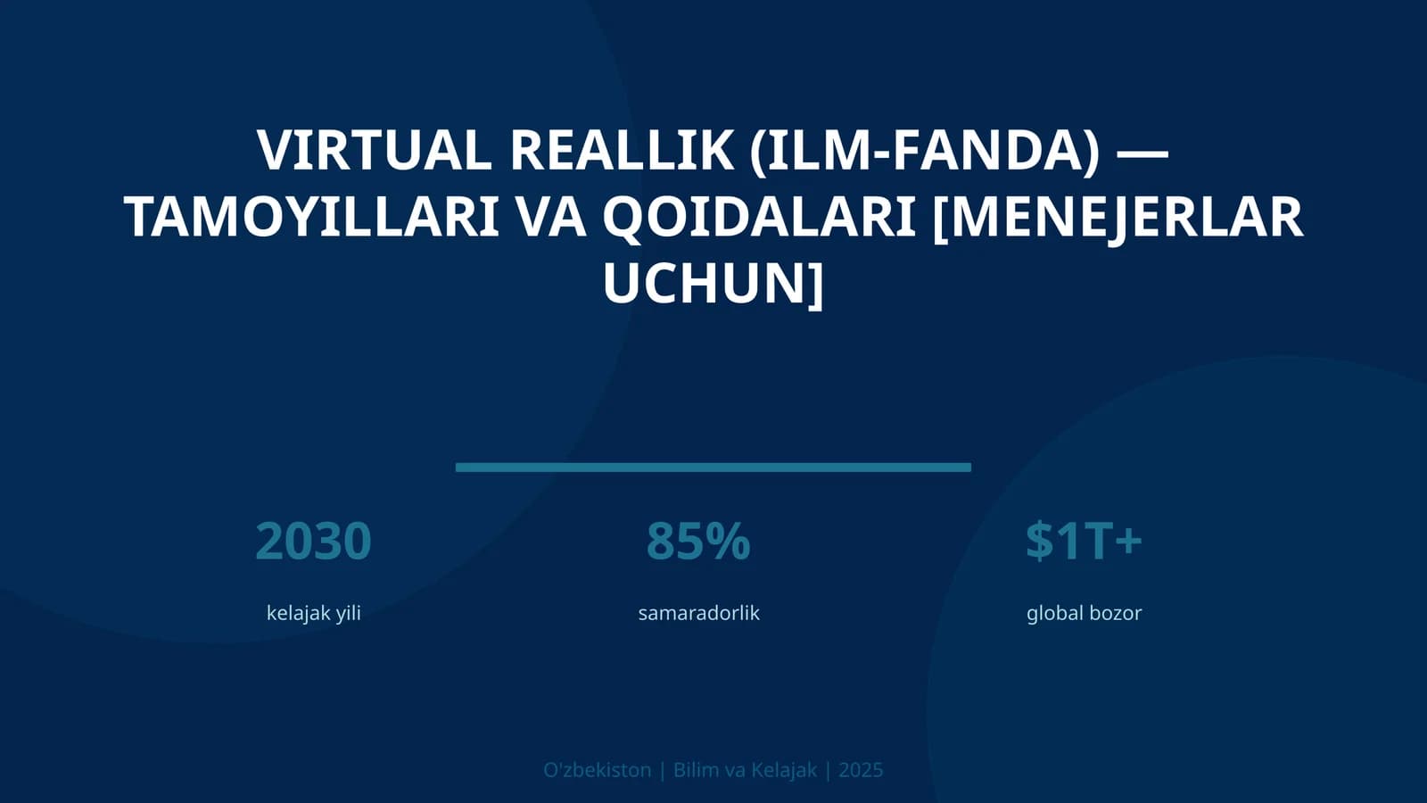 Virtual reallik (ilm-fanda) — tamoyillari va qoidalari [menejerlar uchun]