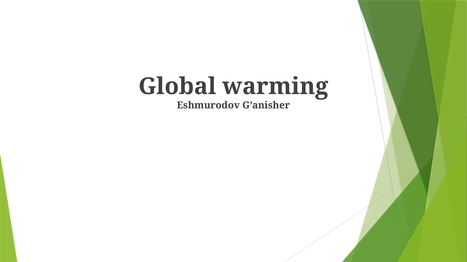 Global warming