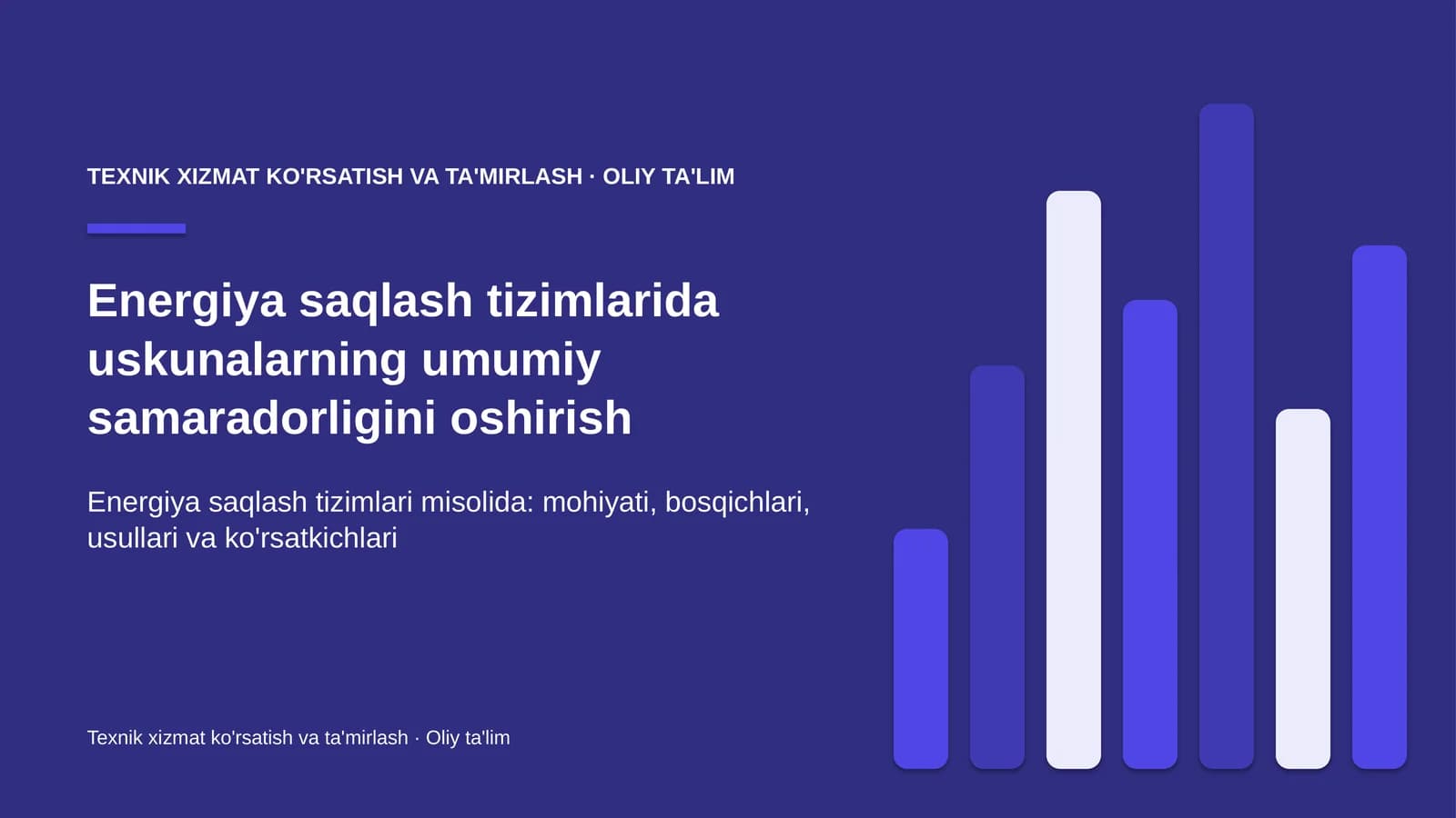 energiya saqlash tizimlarida uskunalarning umumiy samaradorligini oshirish 9210