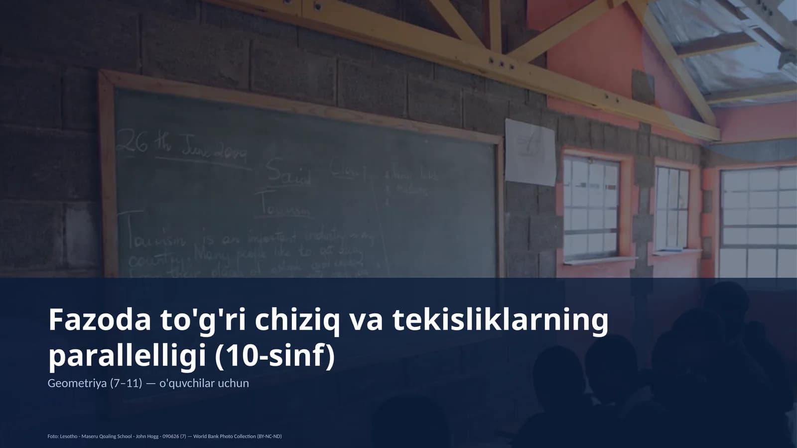 Fazoda to'g'ri chiziq va tekisliklarning parallelligi (10-sinf)