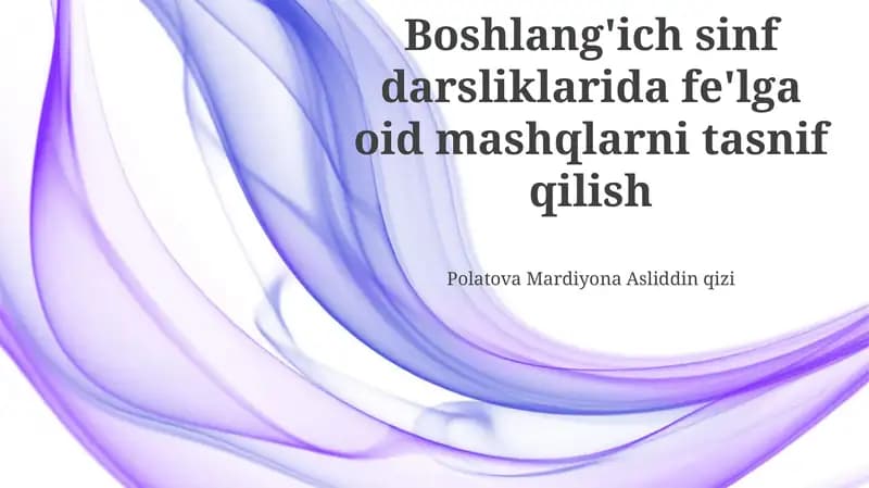 Murakkab fe'l kesimlari bilan ishlash