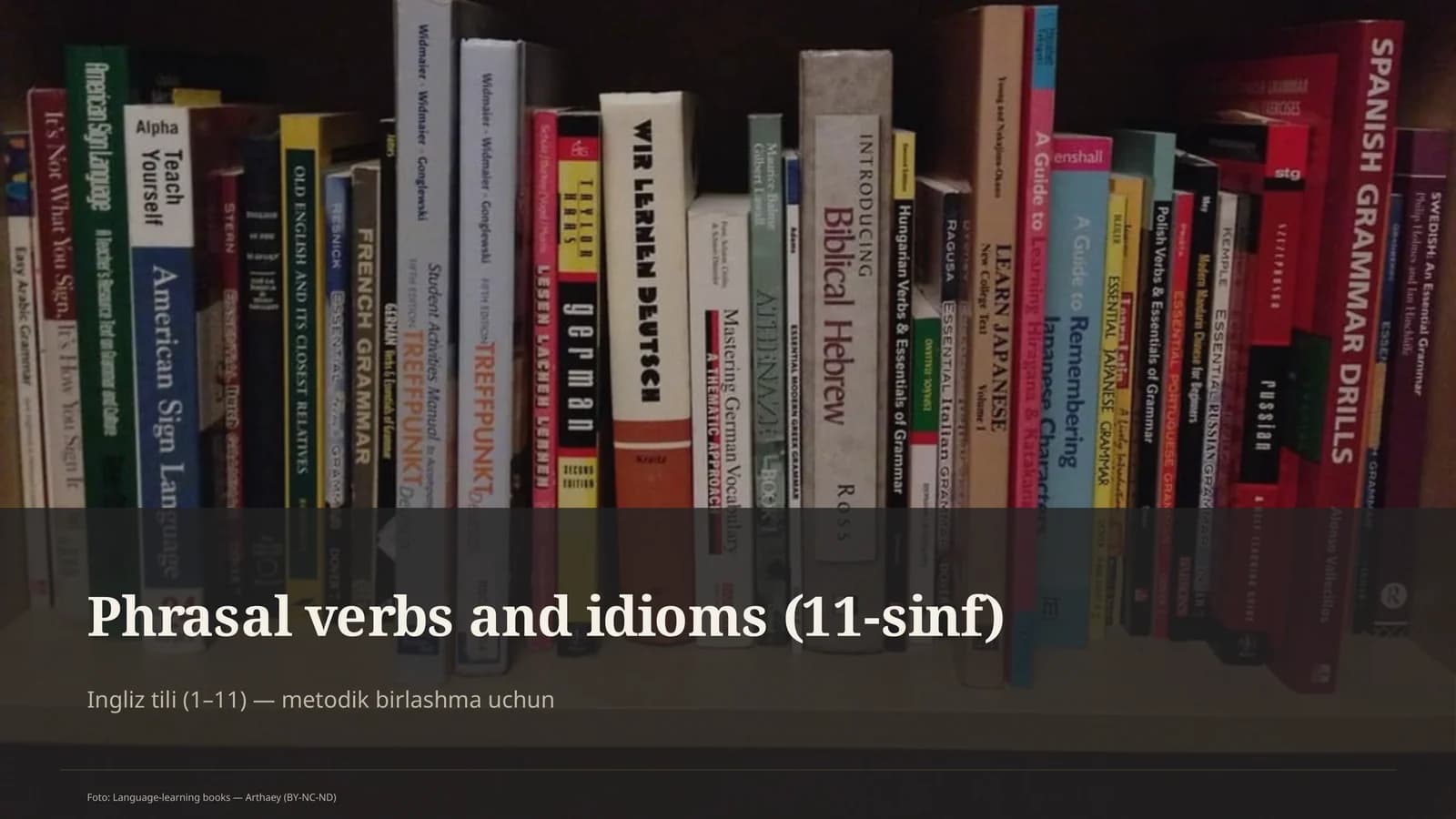 Phrasal verbs and idioms (11-sinf)
