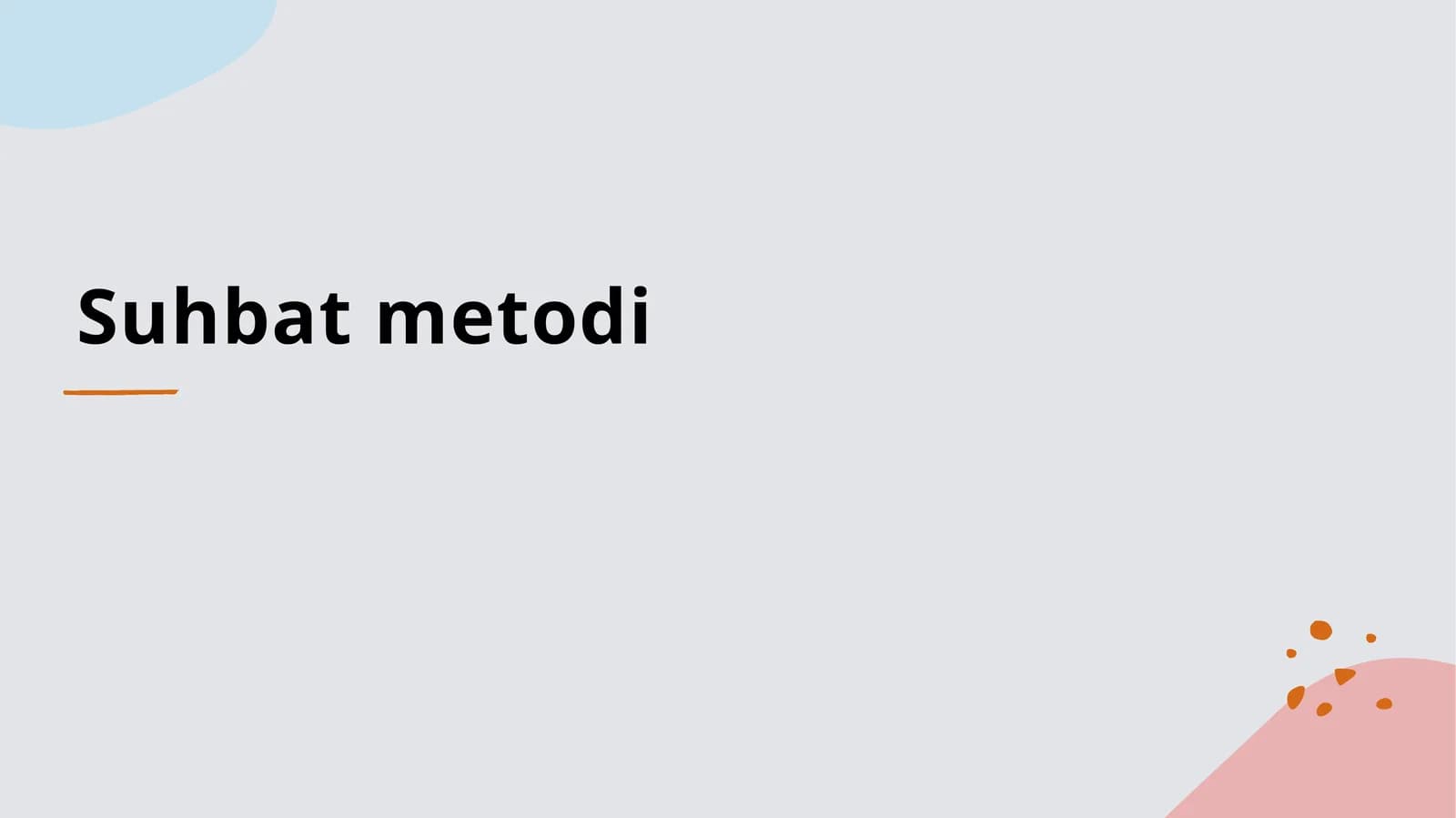 Suhbat metodi