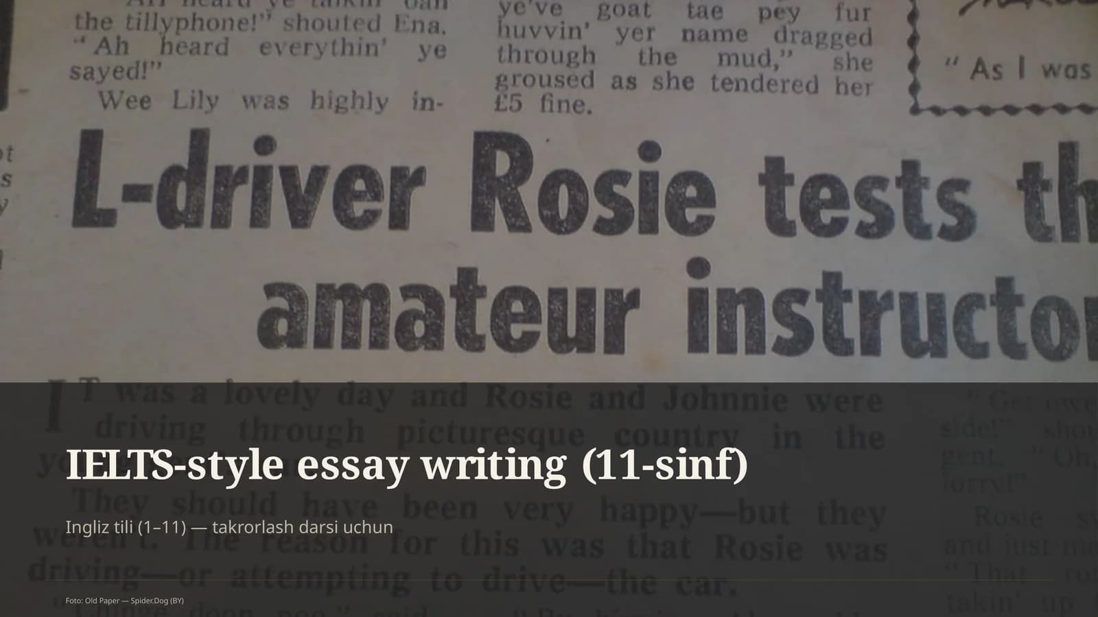IELTS-style essay writing (11-sinf)