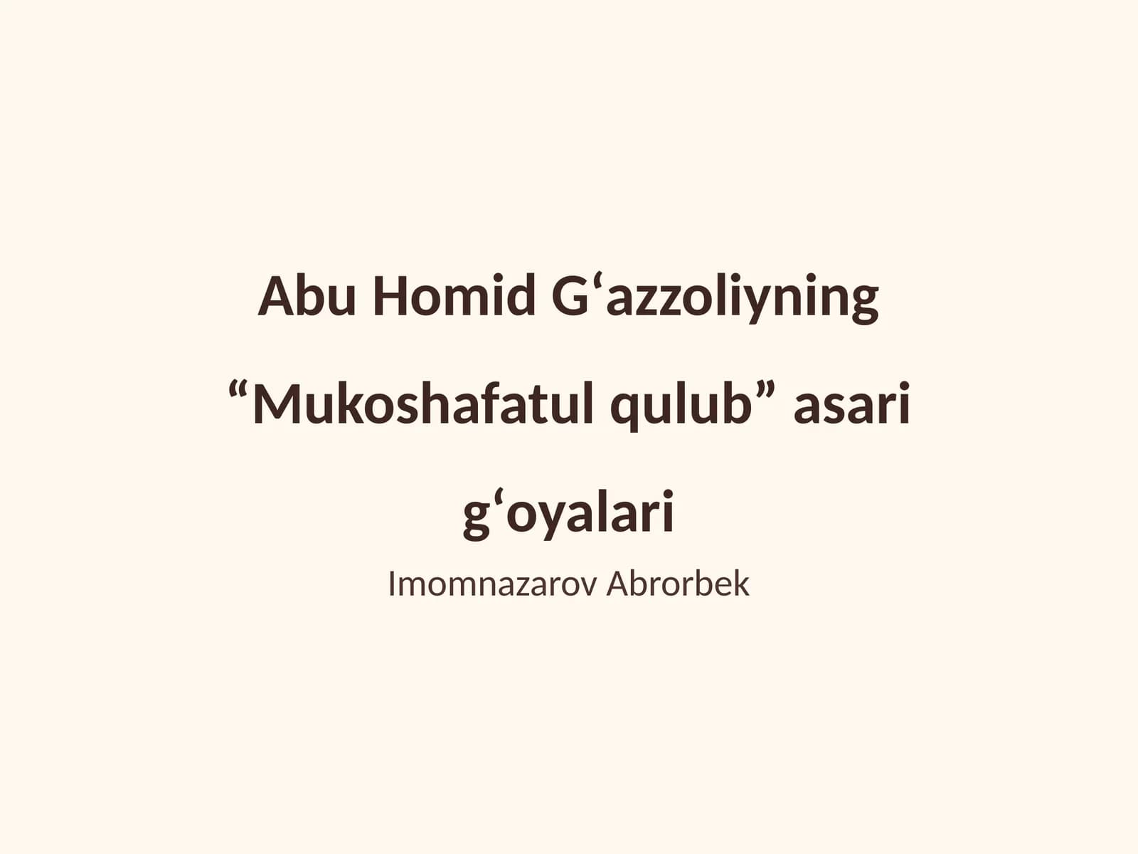 Mukoshafatul qulub