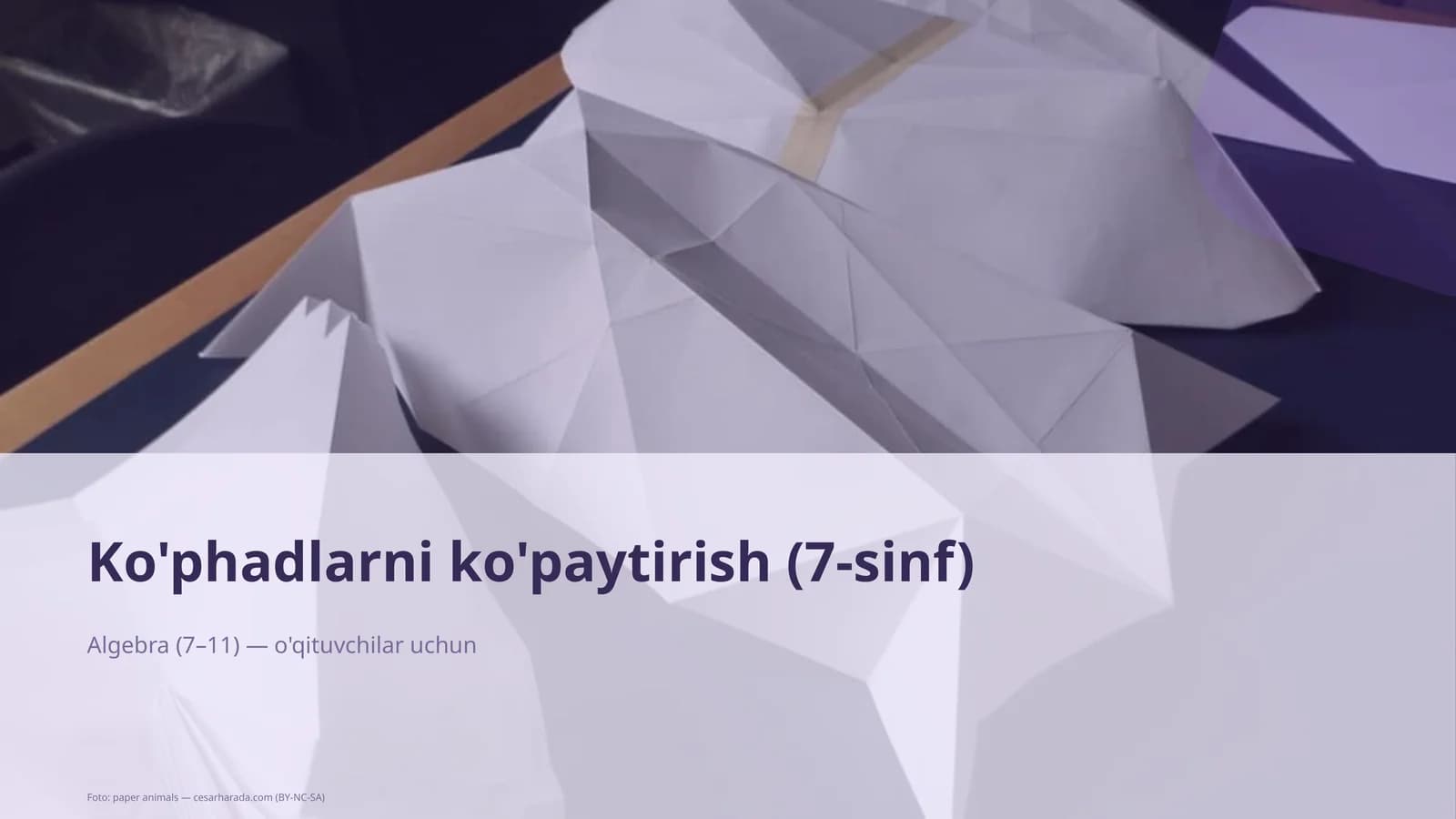 Ko'phadlarni ko'paytirish (7-sinf)