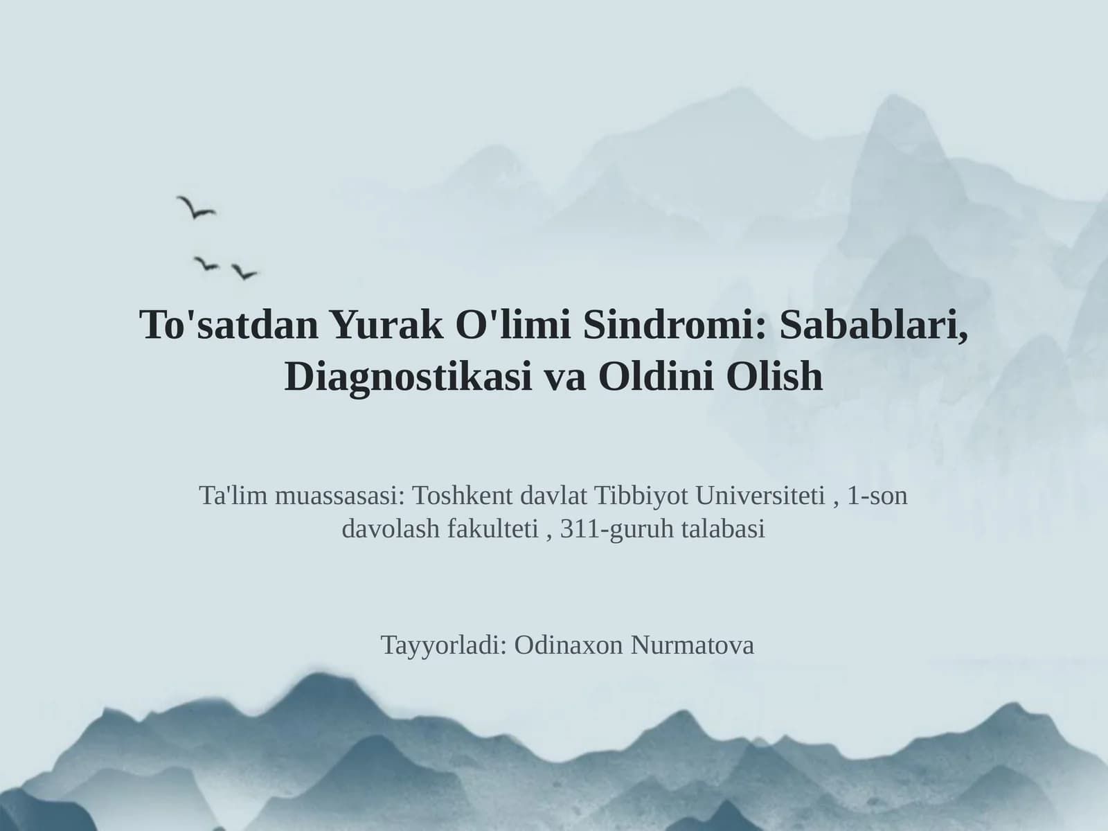 To'satdan Yurak O'limi Sindromi: Sabablari, Diagnostikasi va Oldini Olish