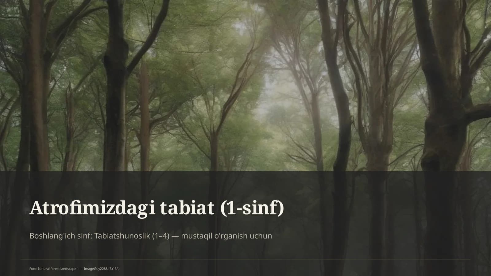 Atrofimizdagi tabiat (1-sinf)