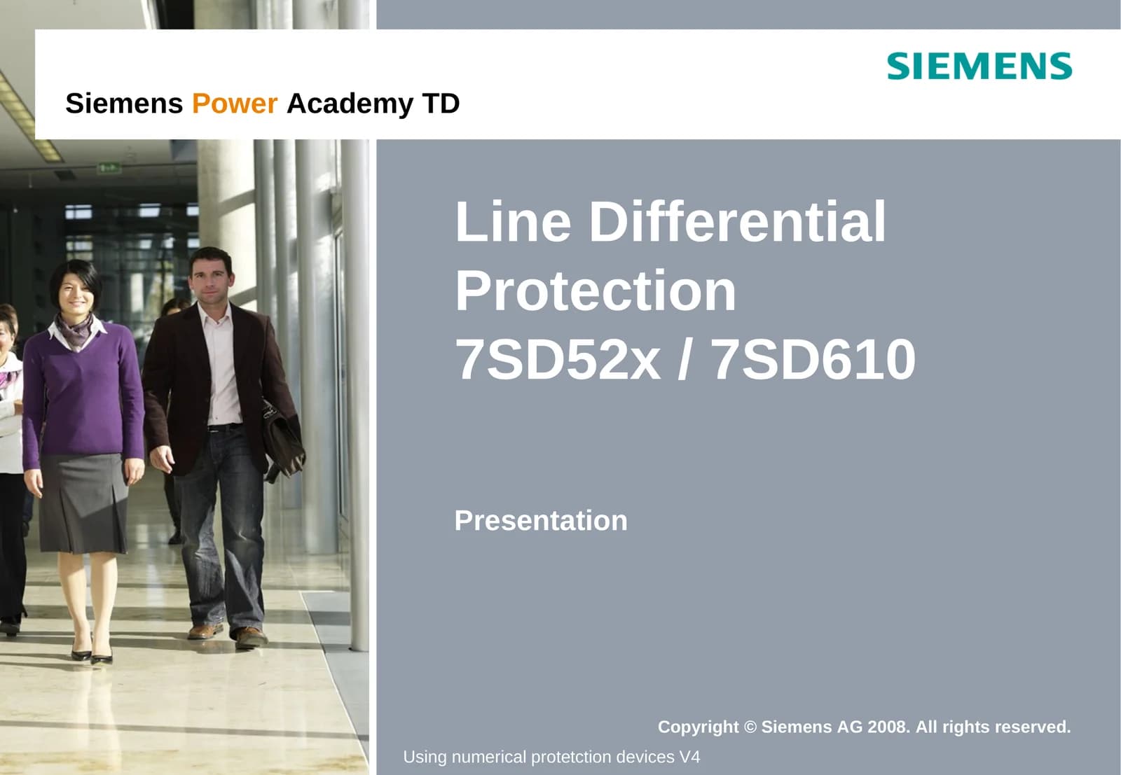 Line Differential Protection7SD52x / 7SD610