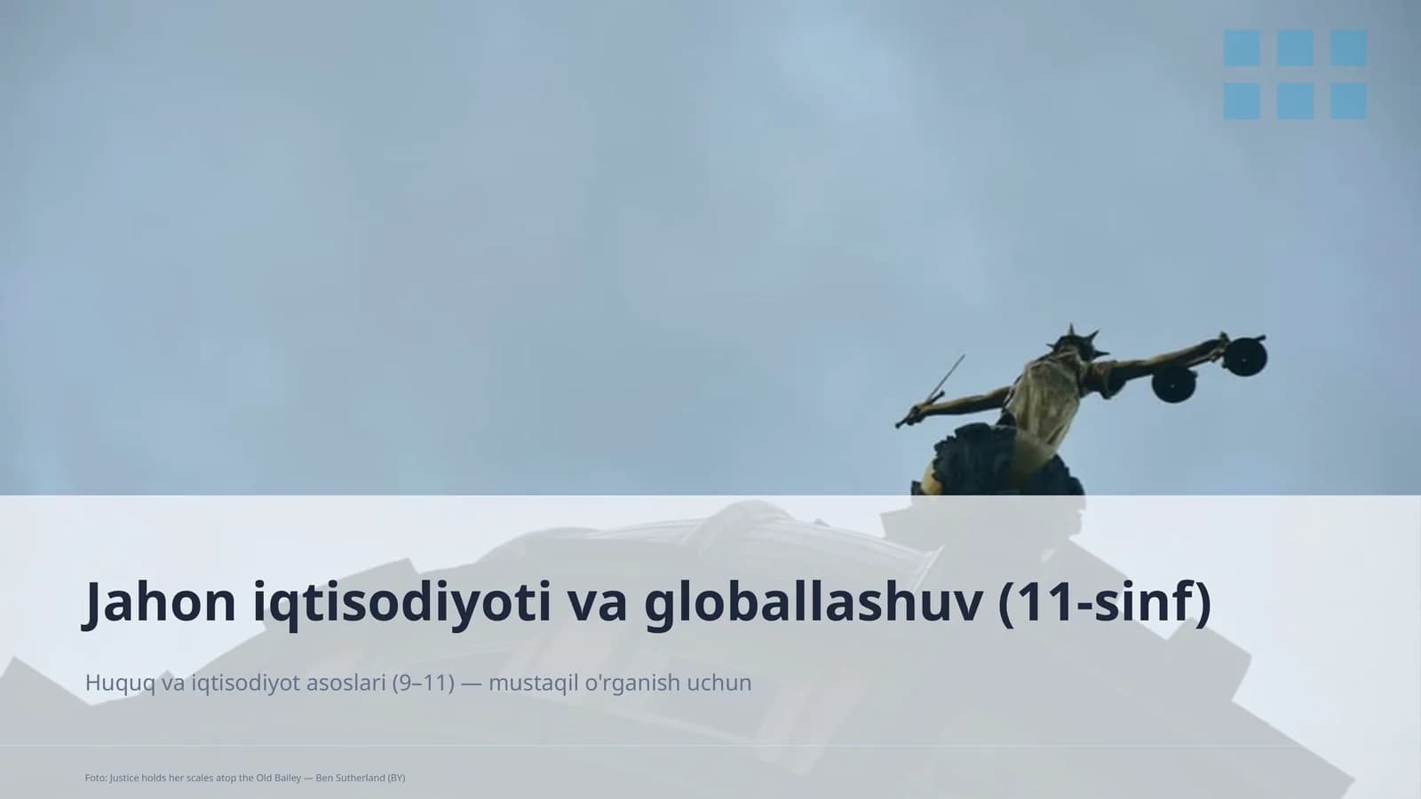 Jahon iqtisodiyoti va globallashuv (11-sinf)