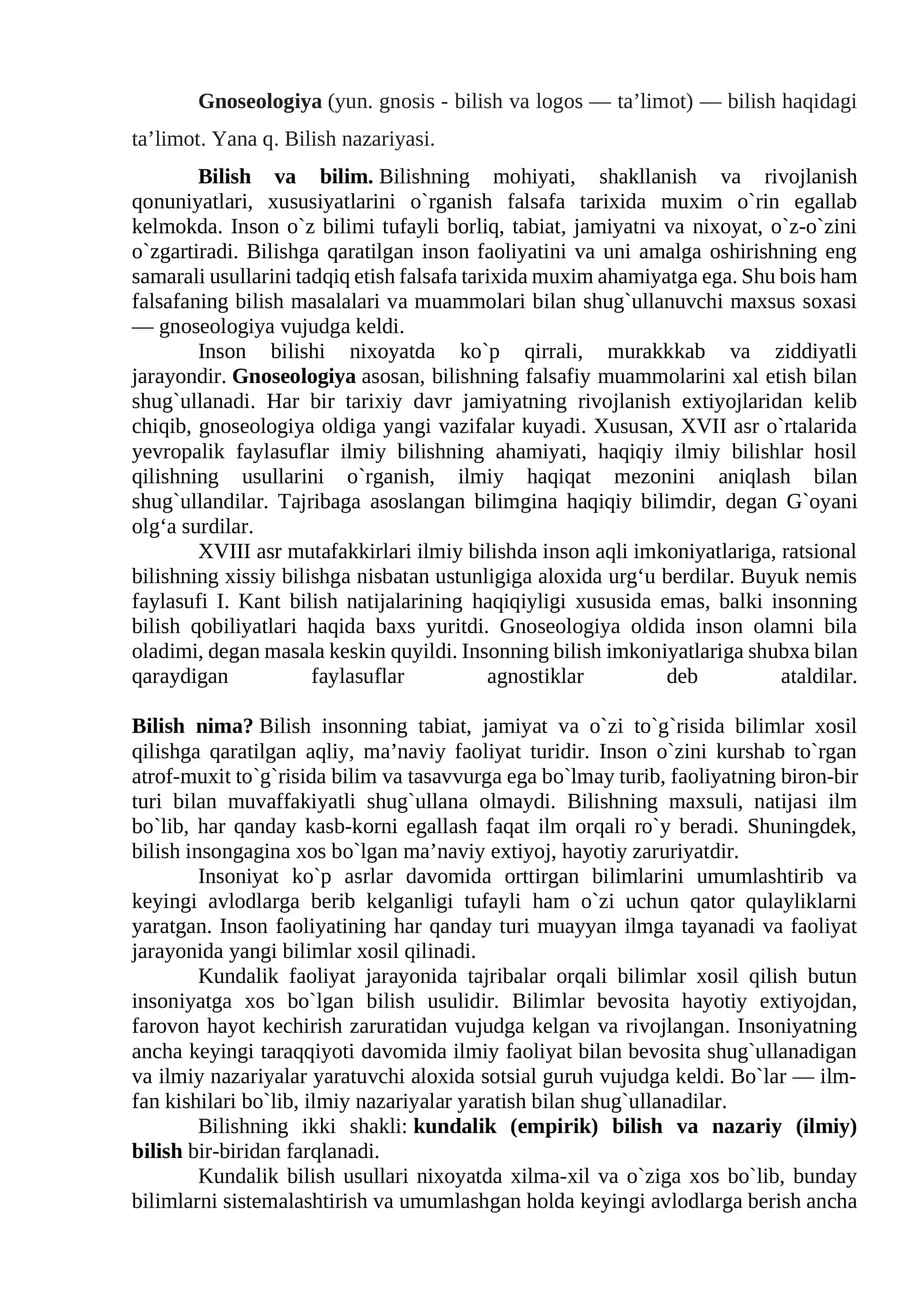Gnoseologiya